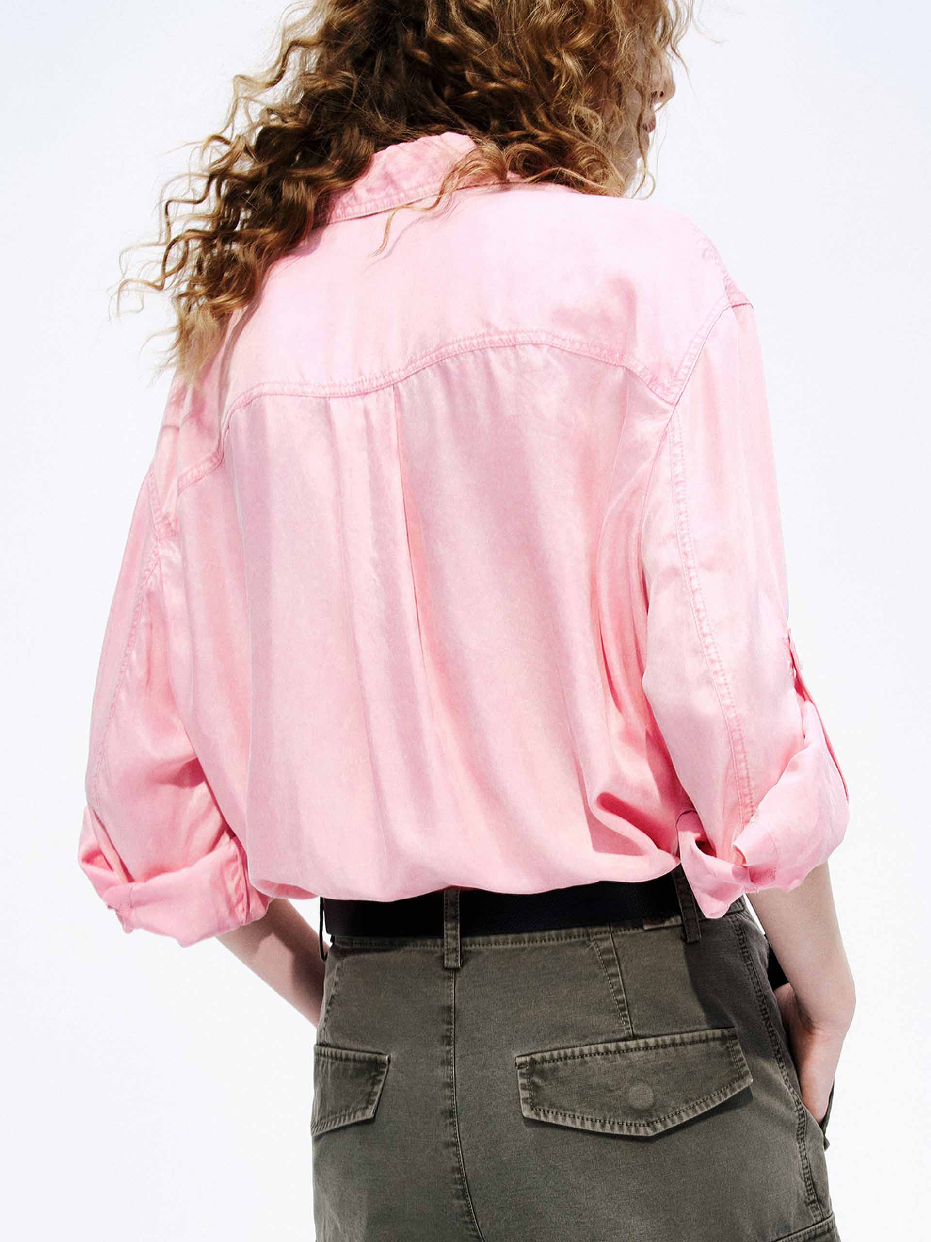 Cupro Blend Button Shirt - Image 3