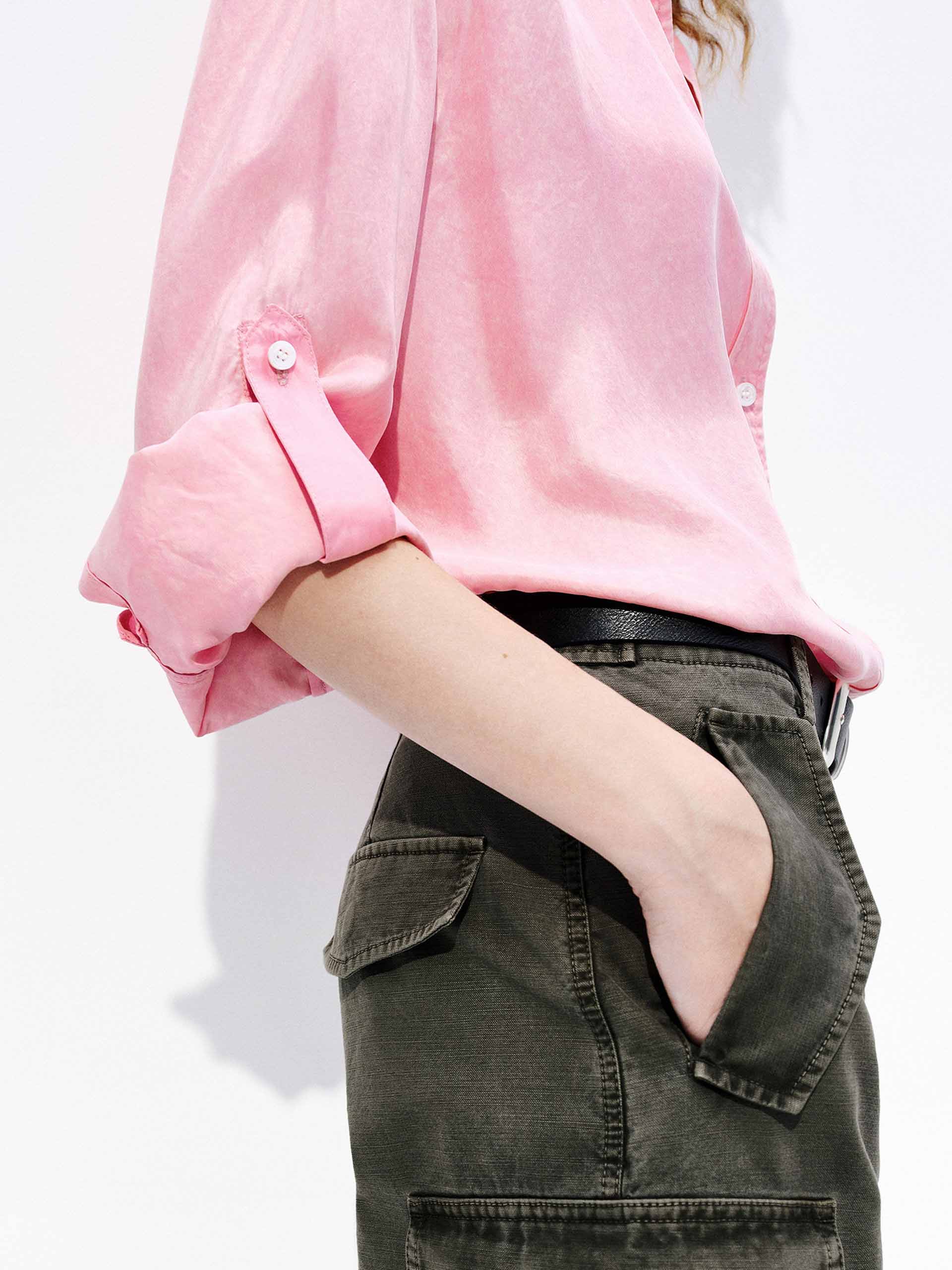 Cupro Blend Button Shirt - Image 8
