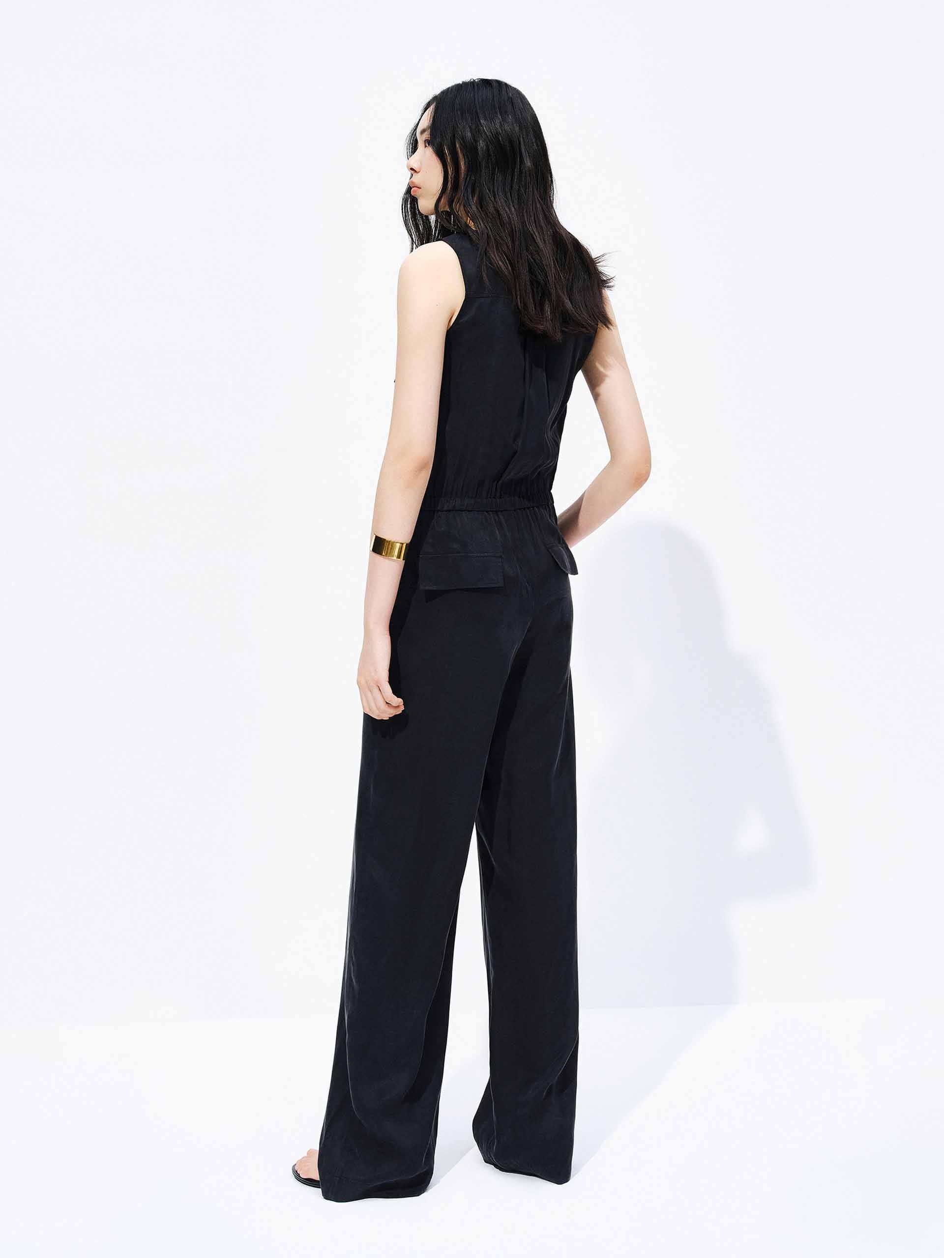 Cupro Blend Sleeveless Jumpsuit - Image 6