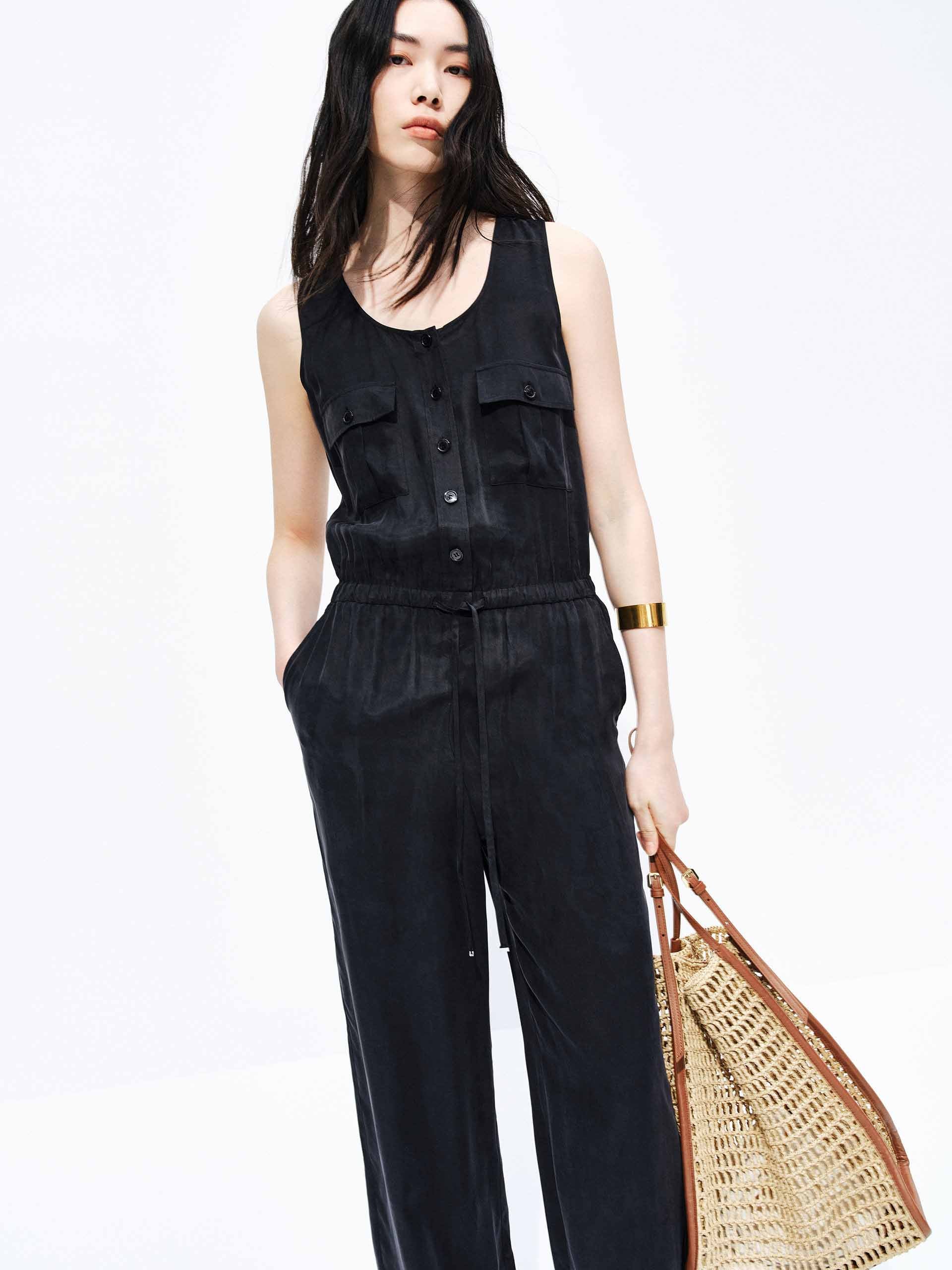 Cupro Blend Sleeveless Jumpsuit - Image 7