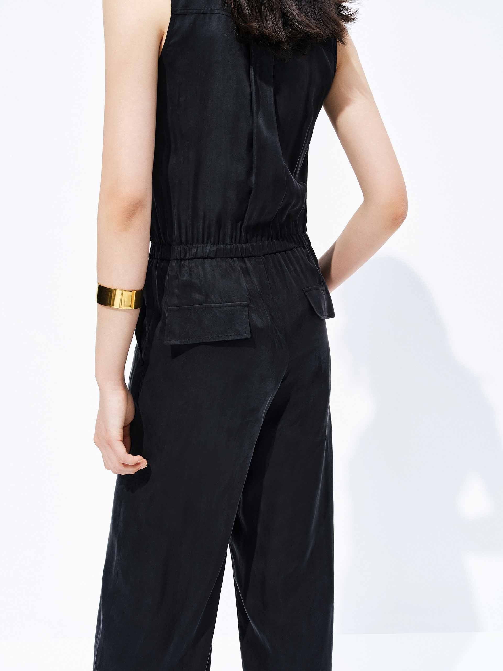 Cupro Blend Sleeveless Jumpsuit - Image 8