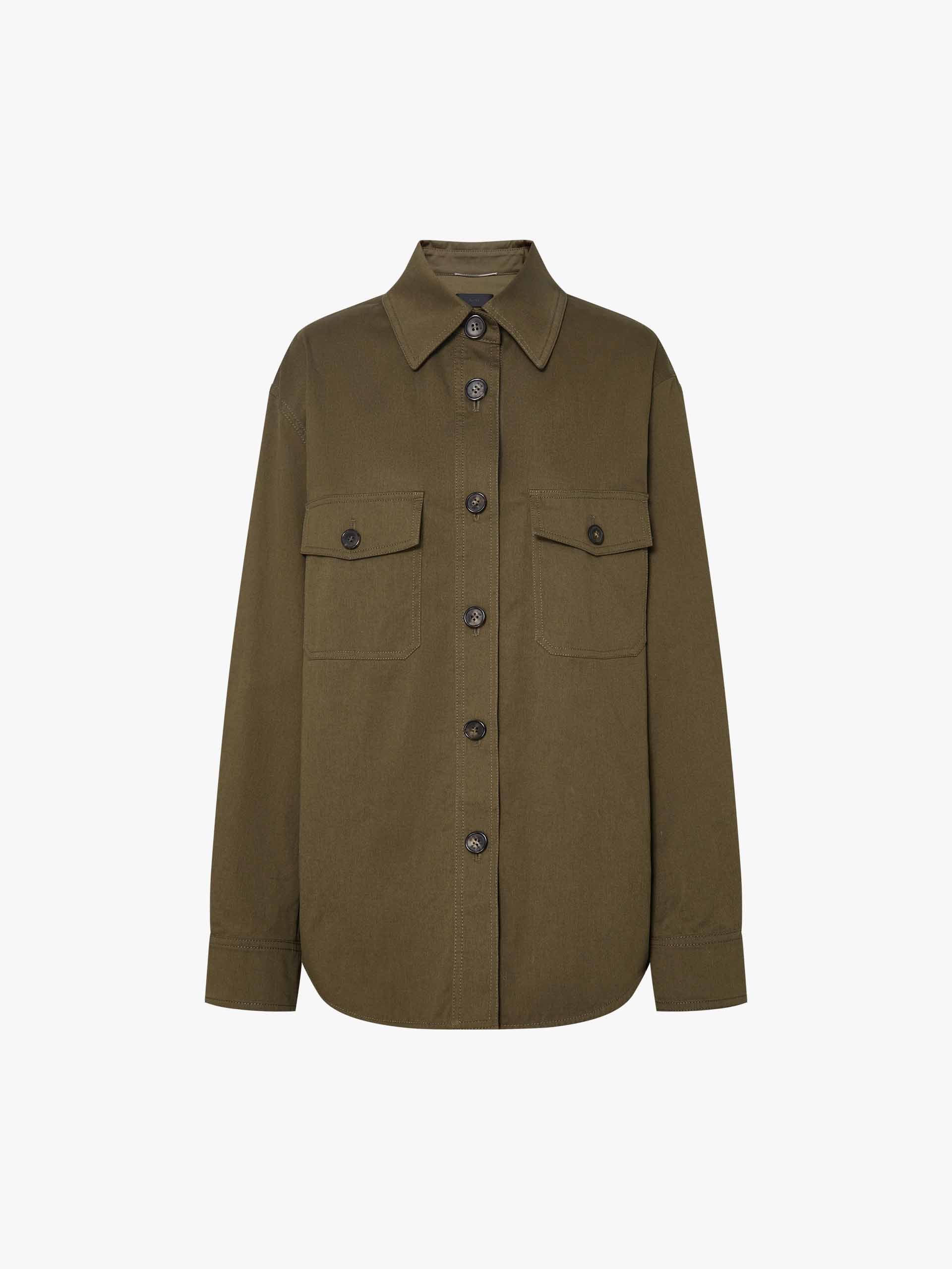 Curved Hem Cotton Jacket - Image 5