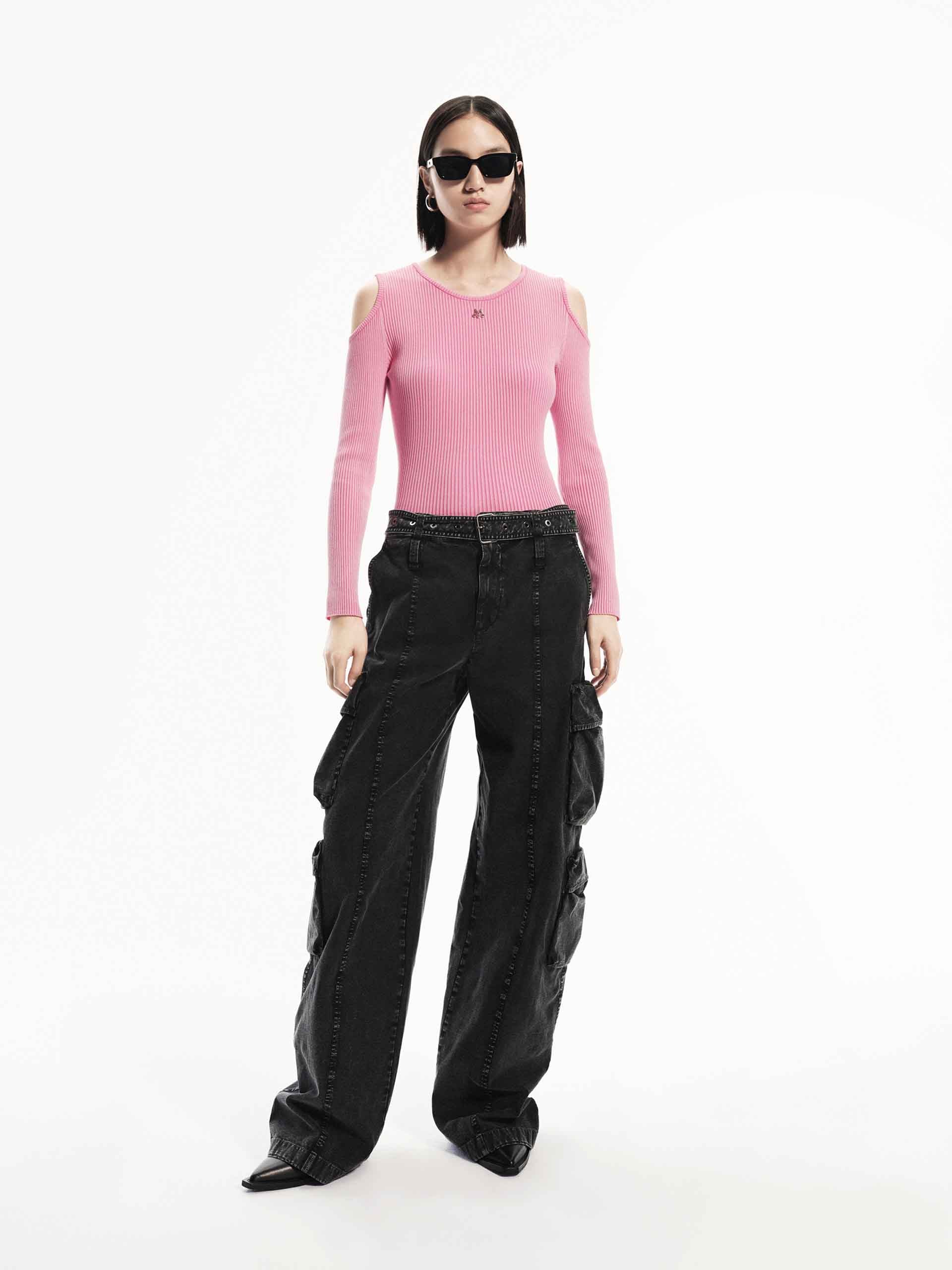 Cut Shoulder Knitted Sweater - Image 10