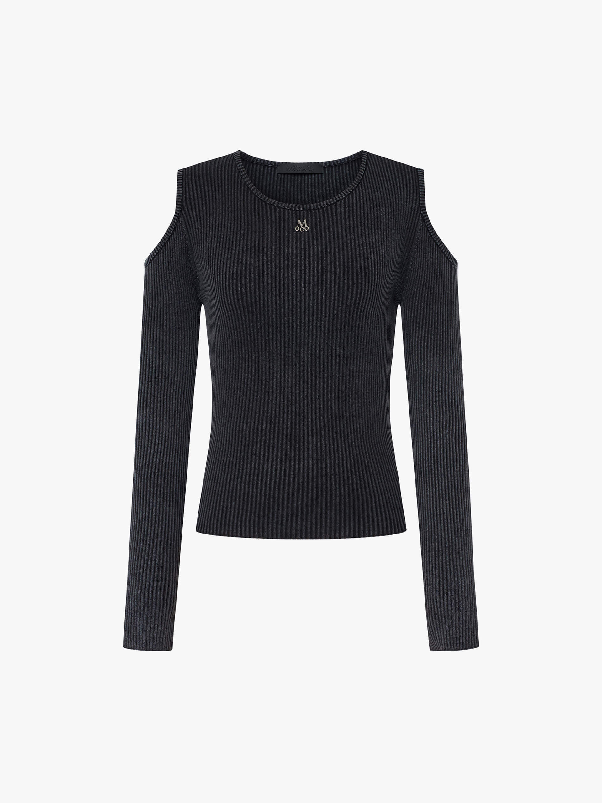 Cut Shoulder Knitted Sweater - Image 5