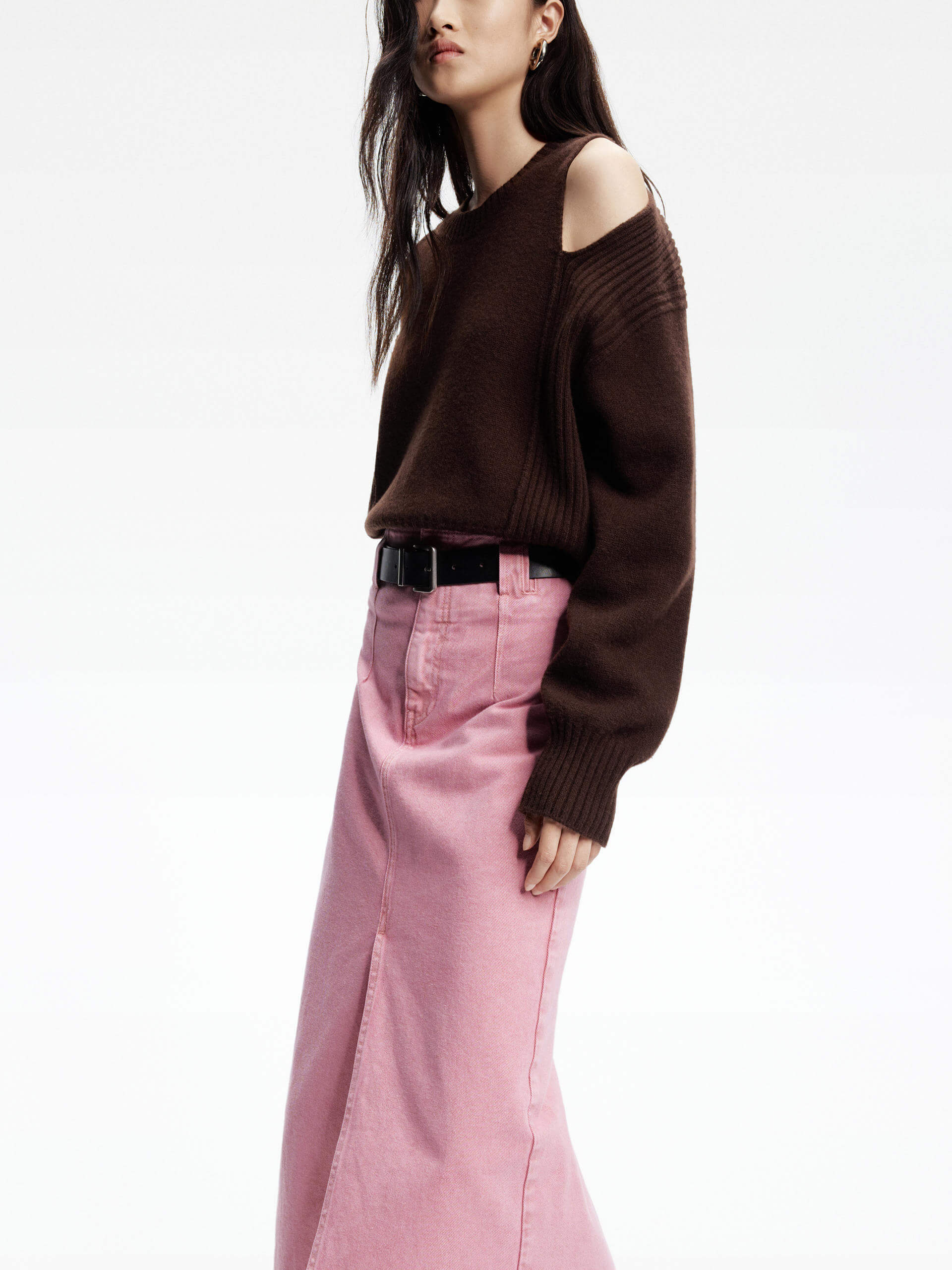 Cut Shoulder Wool Sweater - Image 18