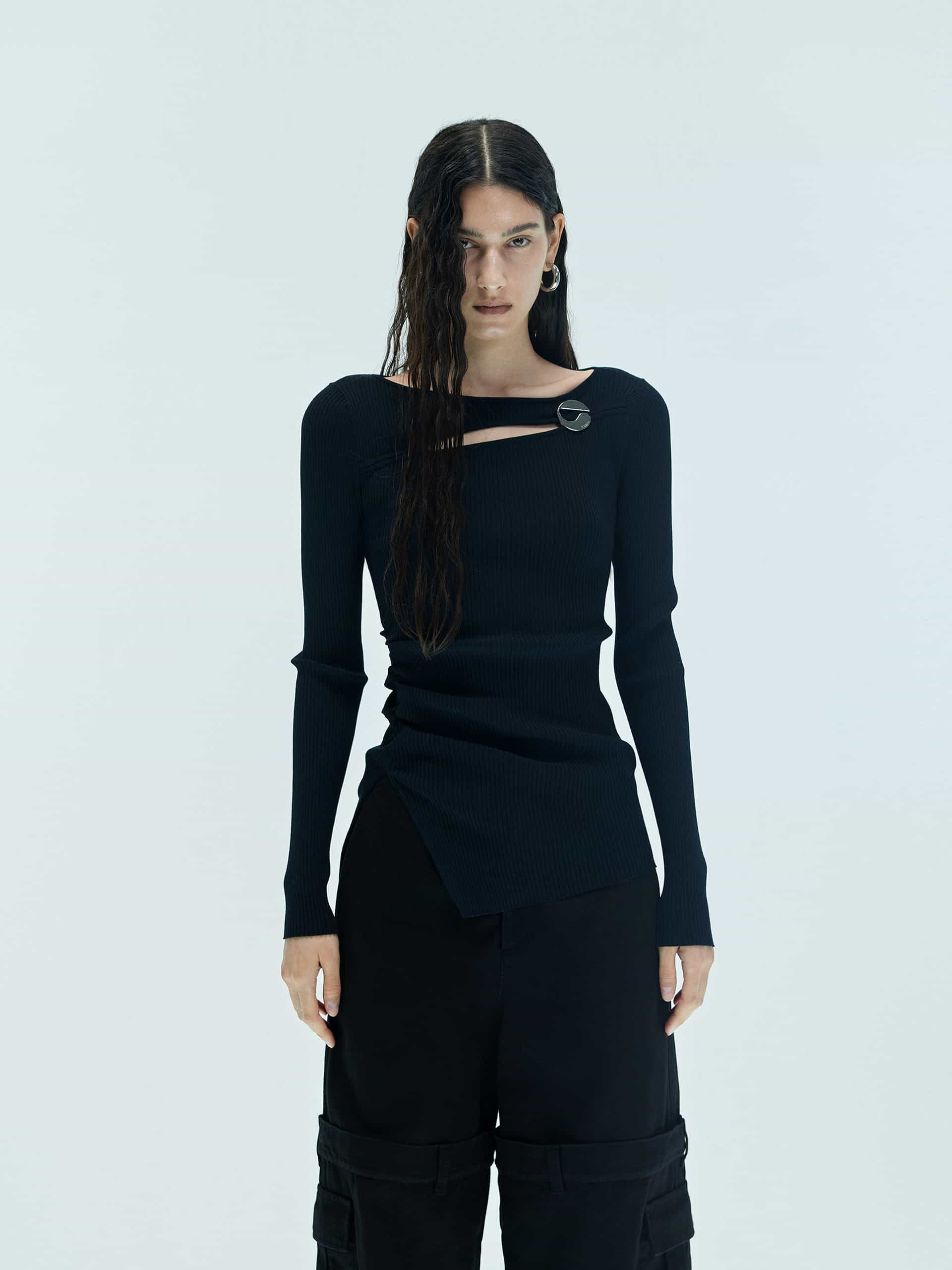Cutout Ribbed Knit Sweater - Image 10