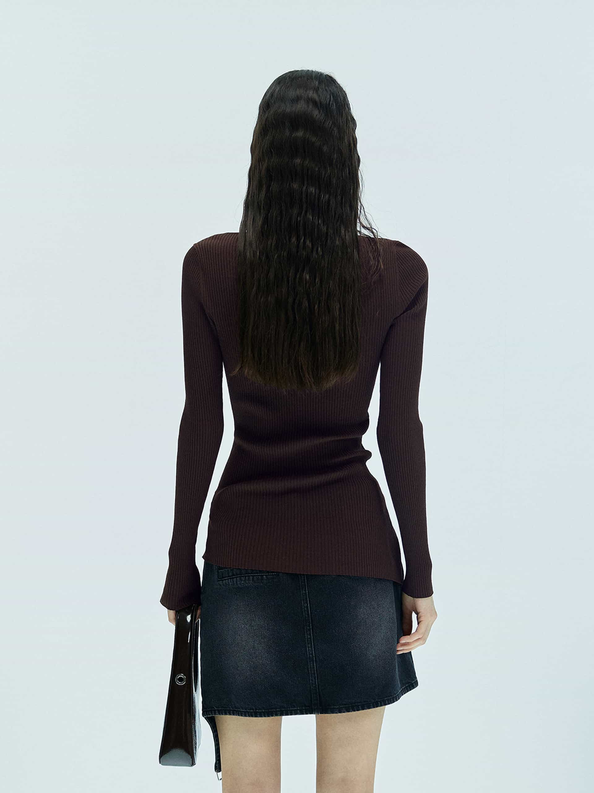 Cutout Ribbed Knit Sweater - Image 6
