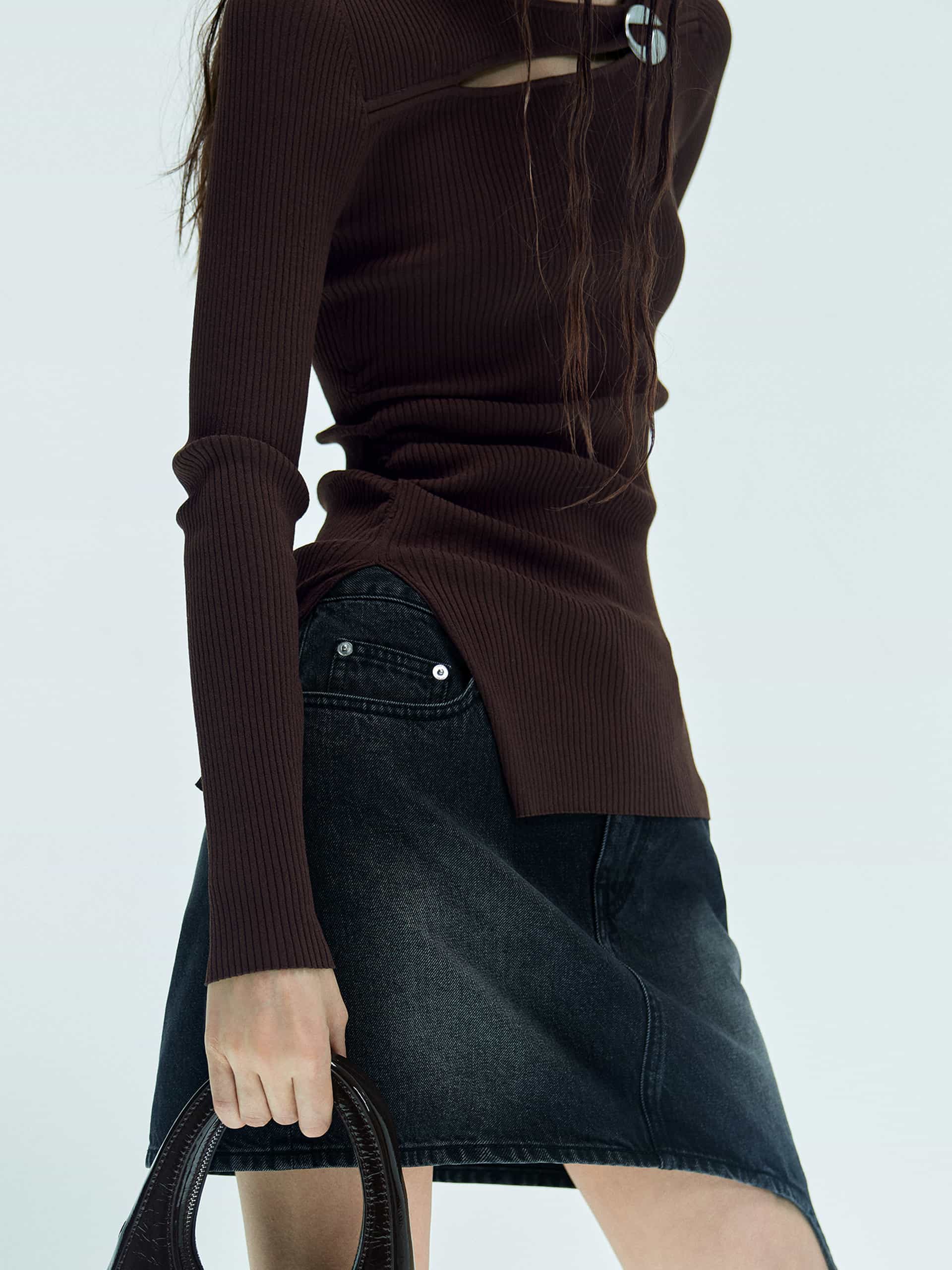 Cutout Ribbed Knit Sweater - Image 7