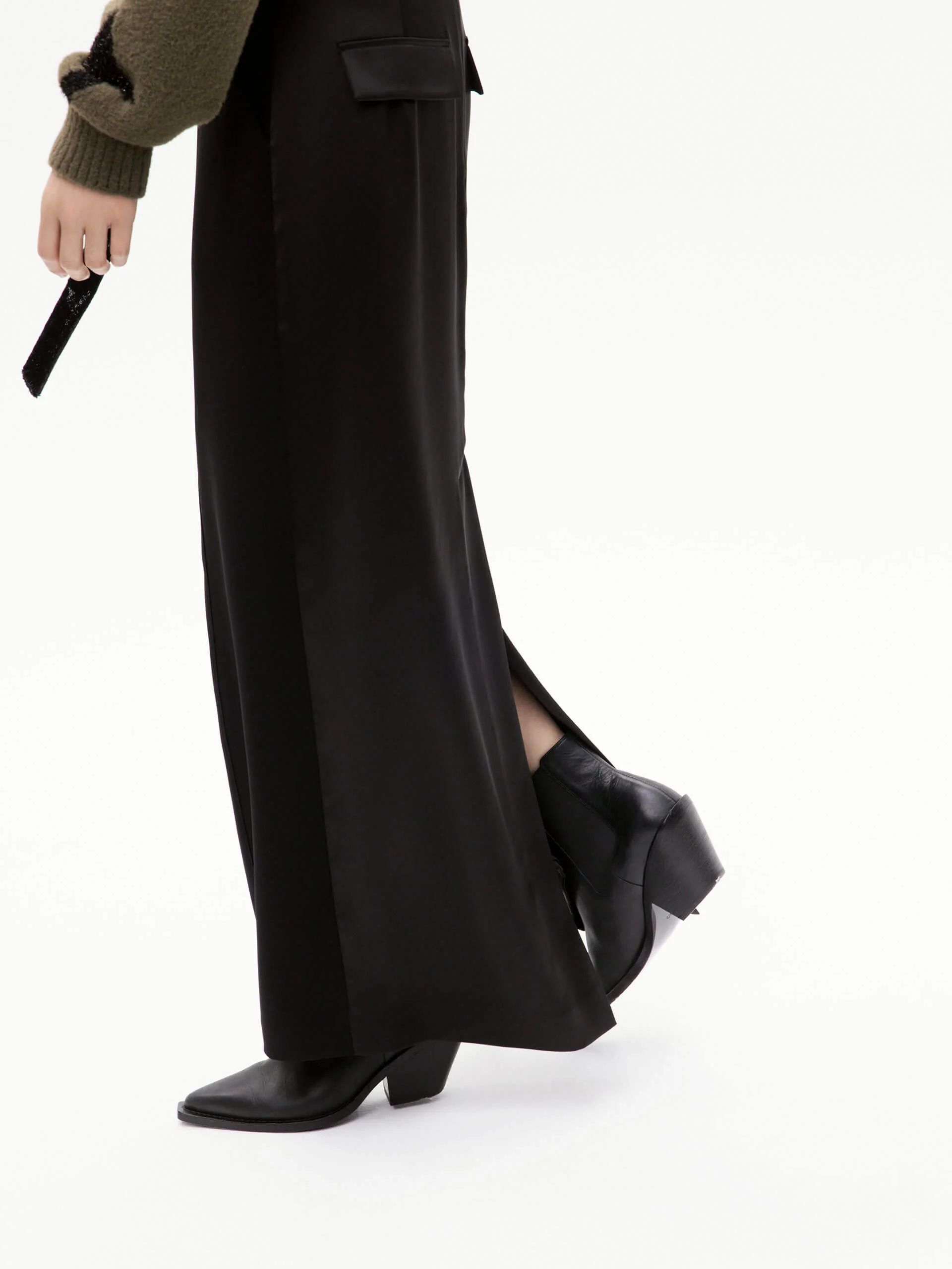 Deconstruct Slit Straight Skirt - Image 11