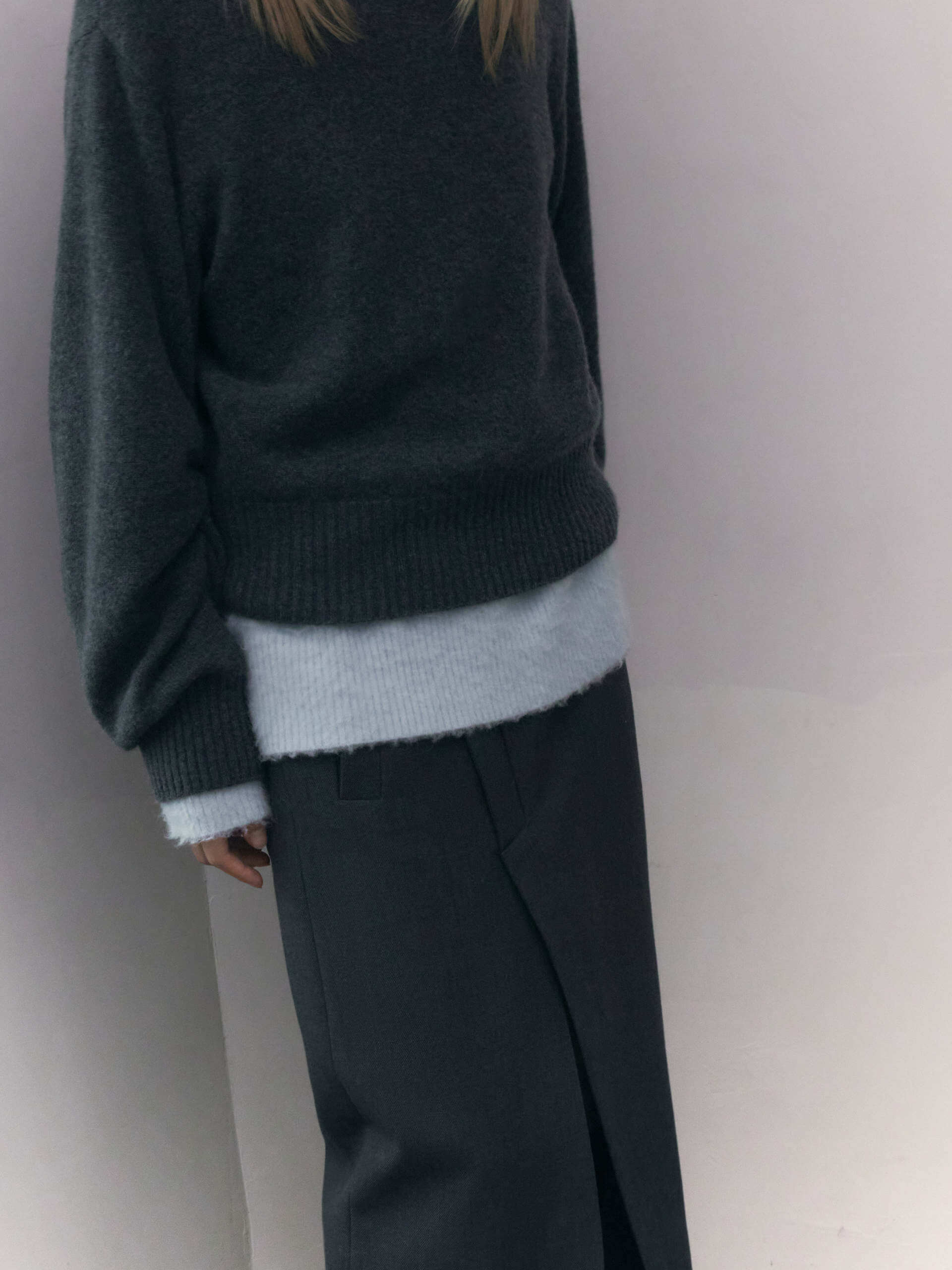 Deconstruct Slit Straight Skirt - Image 8