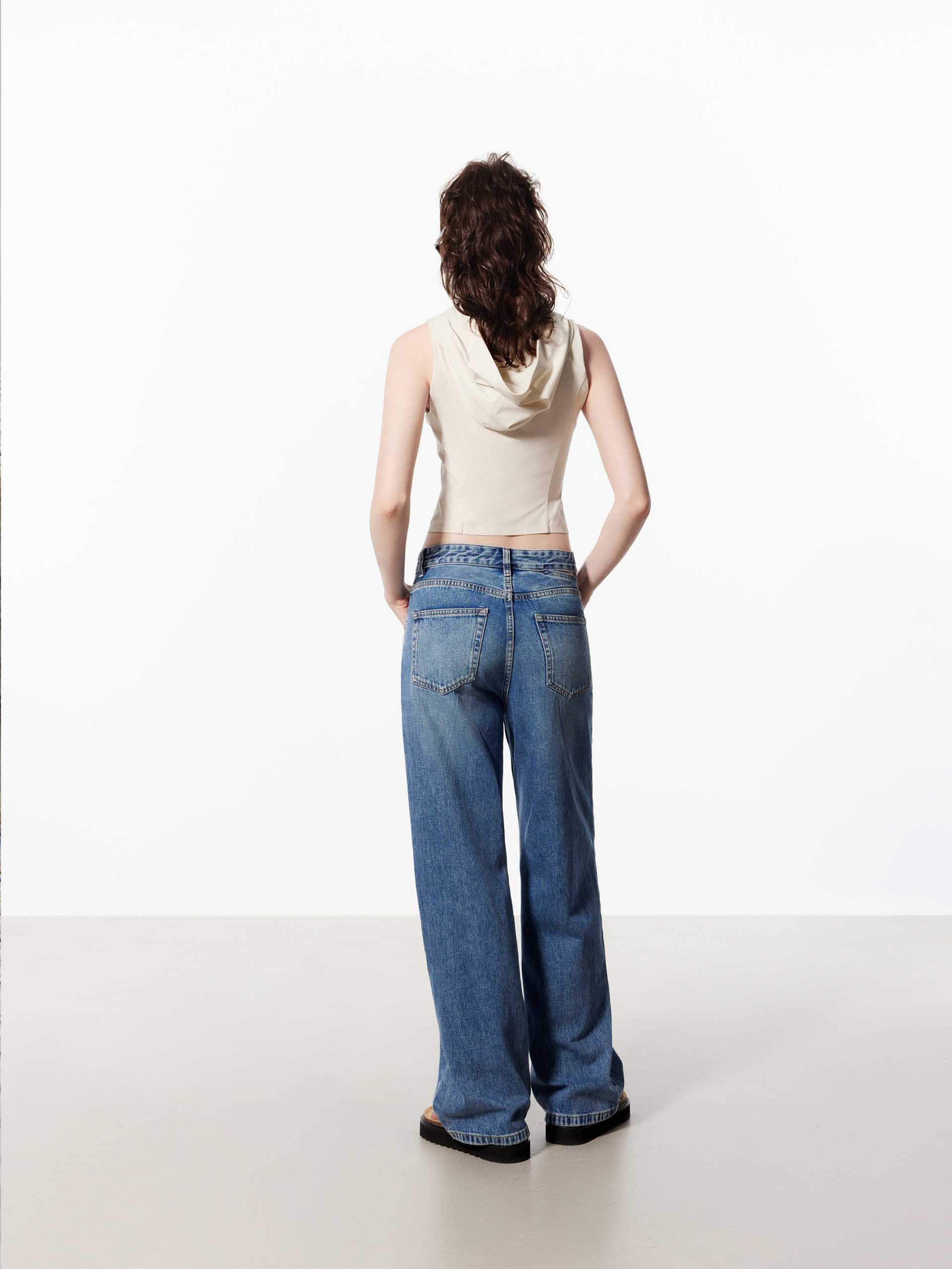 Deconstructed Cotton Jeans - Image 10