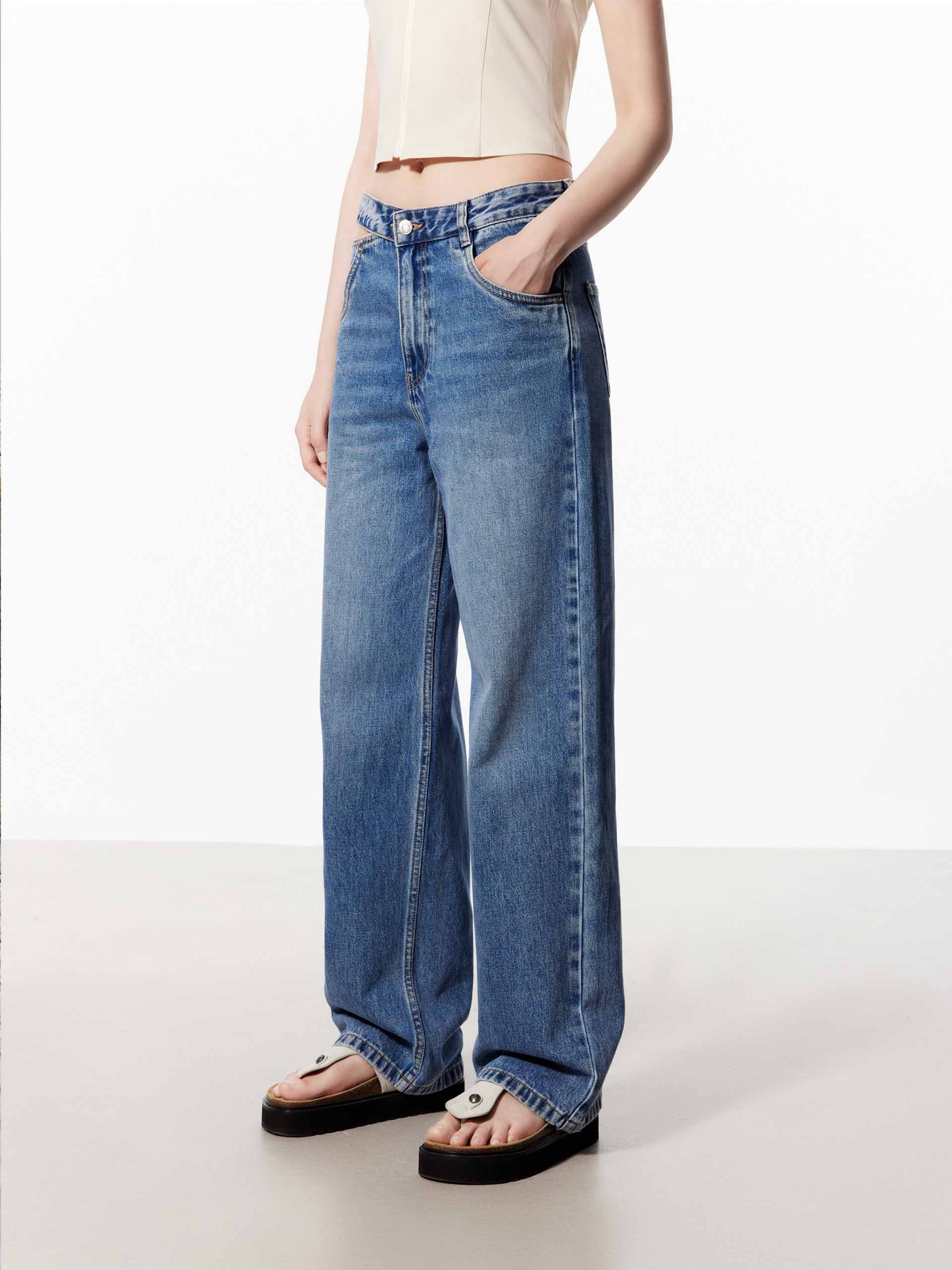 Deconstructed Cotton Jeans - Image 7