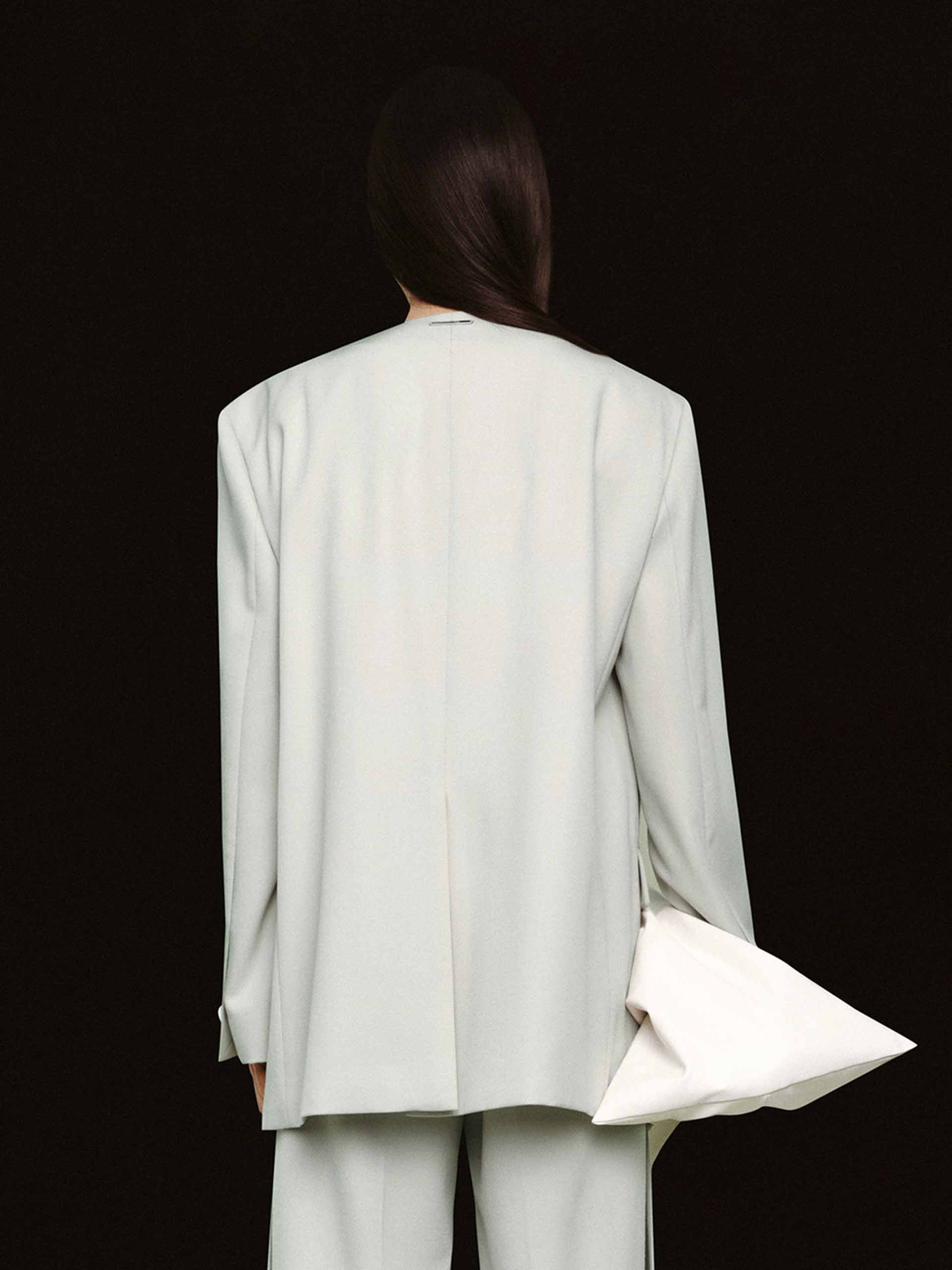 Deconstructed V-neck Blazer - Image 3
