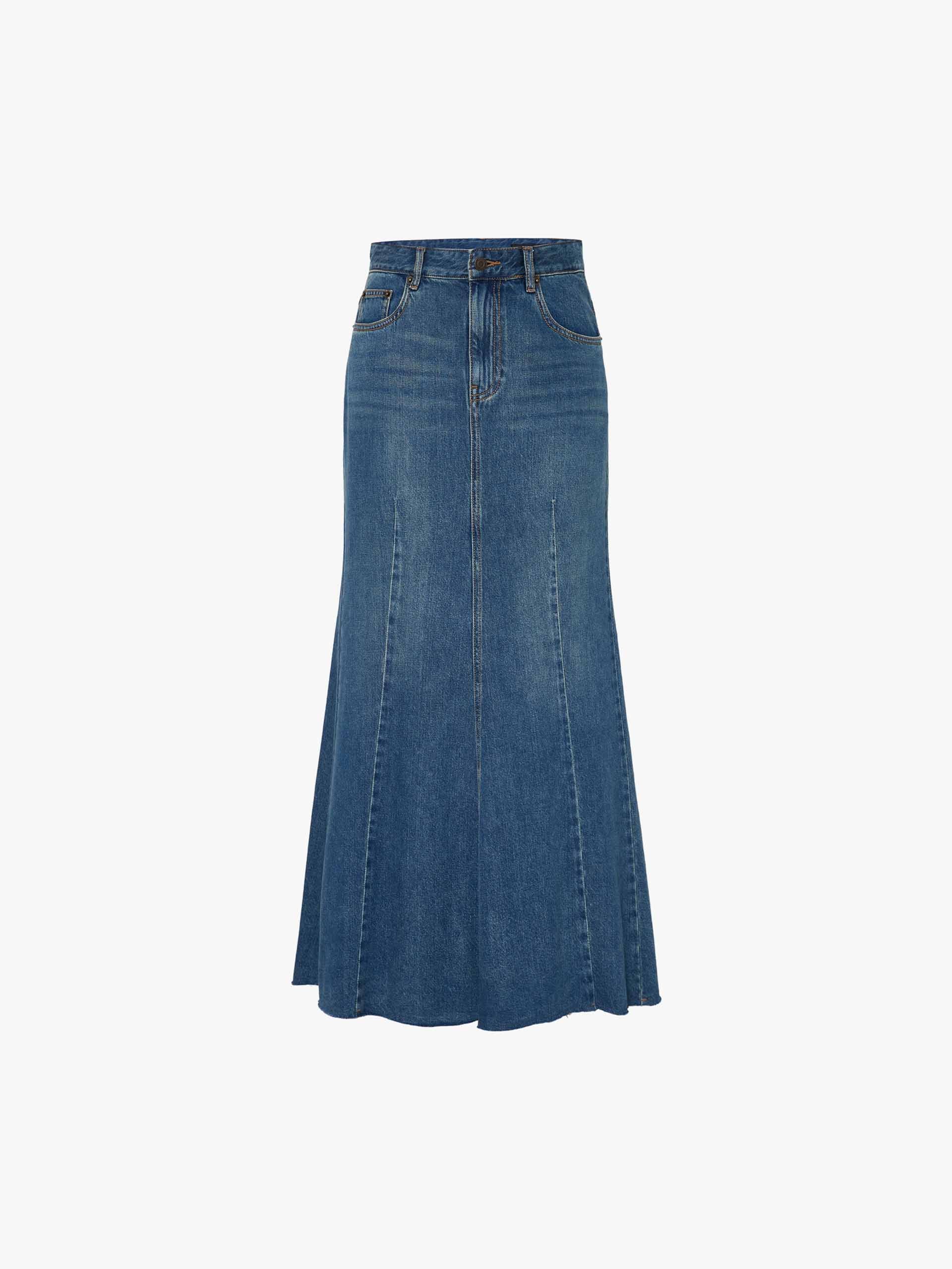 Denim Mermaid Maxi Skirt - Image 5
