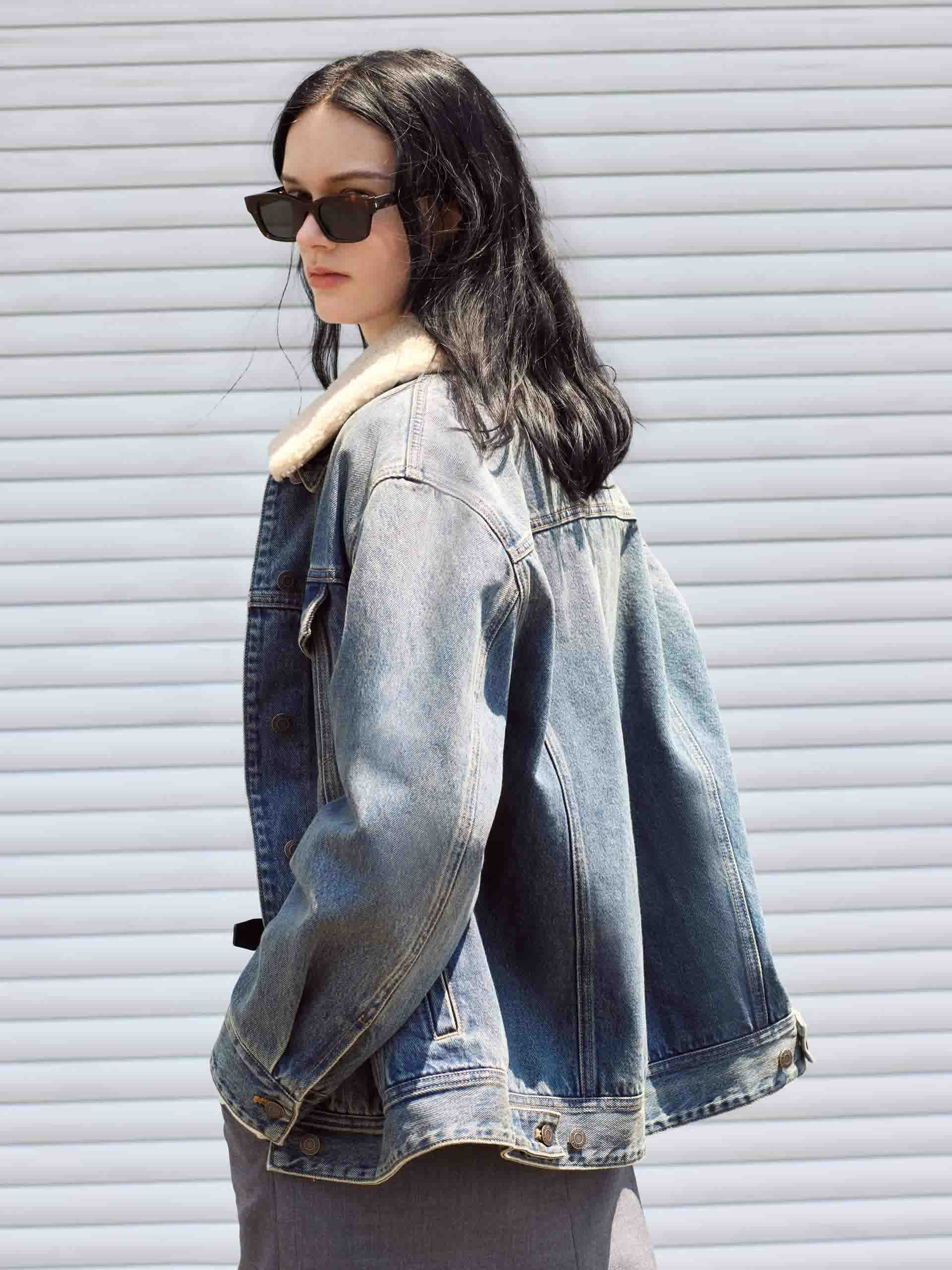 Detachable Collar Denim Jacket - Image 3