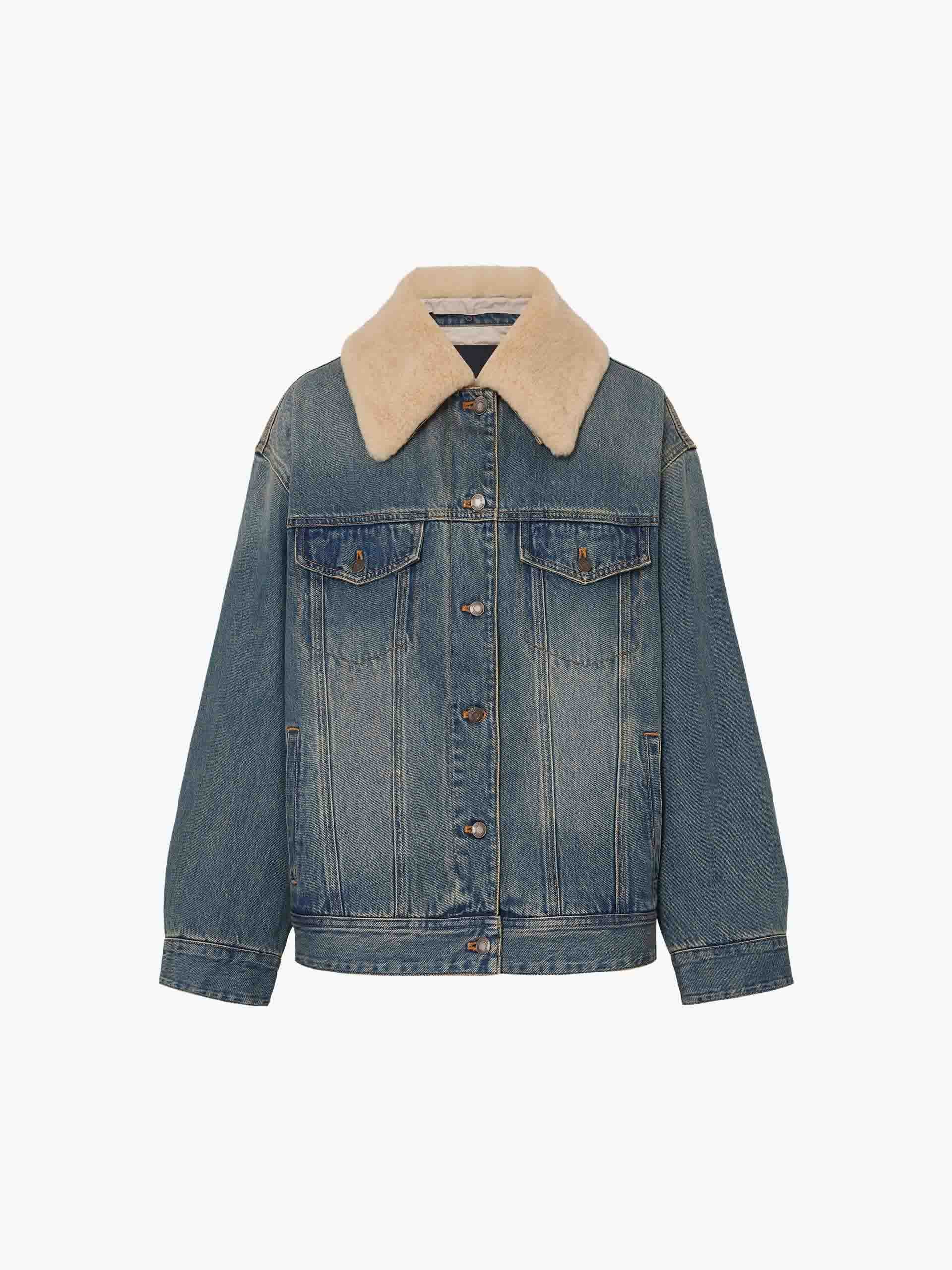 Detachable Collar Denim Jacket - Image 5
