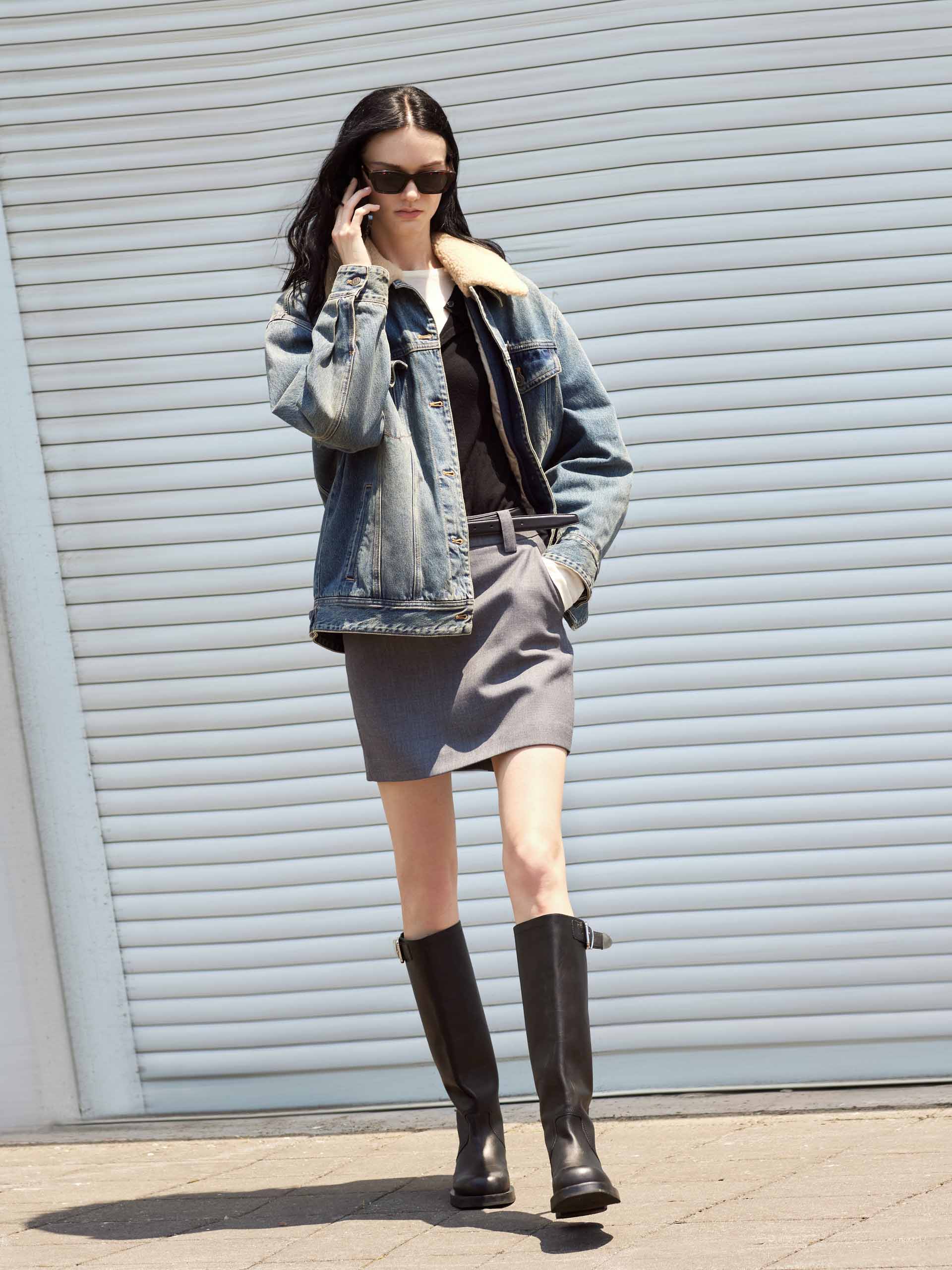 Detachable Collar Denim Jacket - Image 6