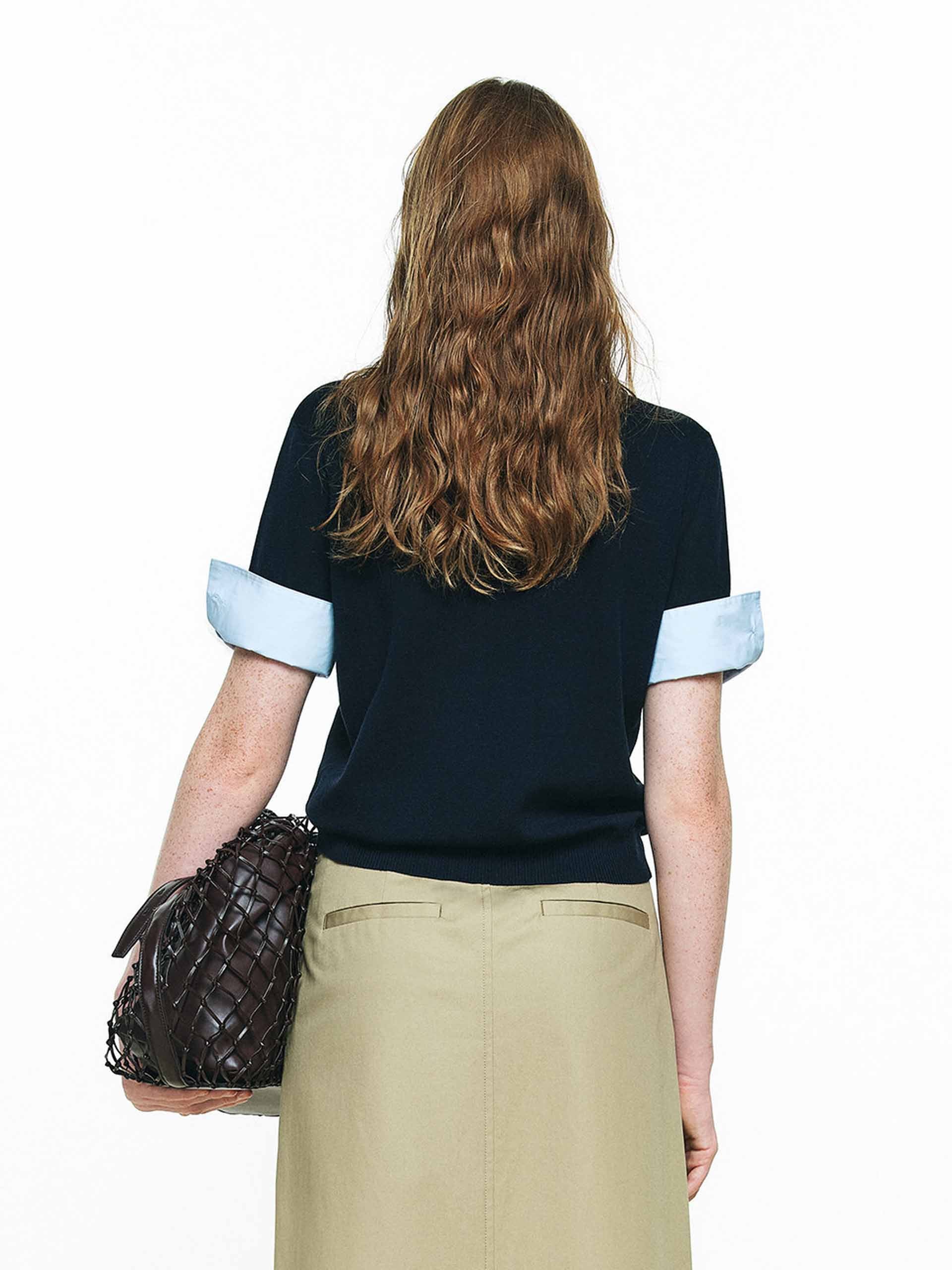 Detachable Cuffs Knit Top - Image 6