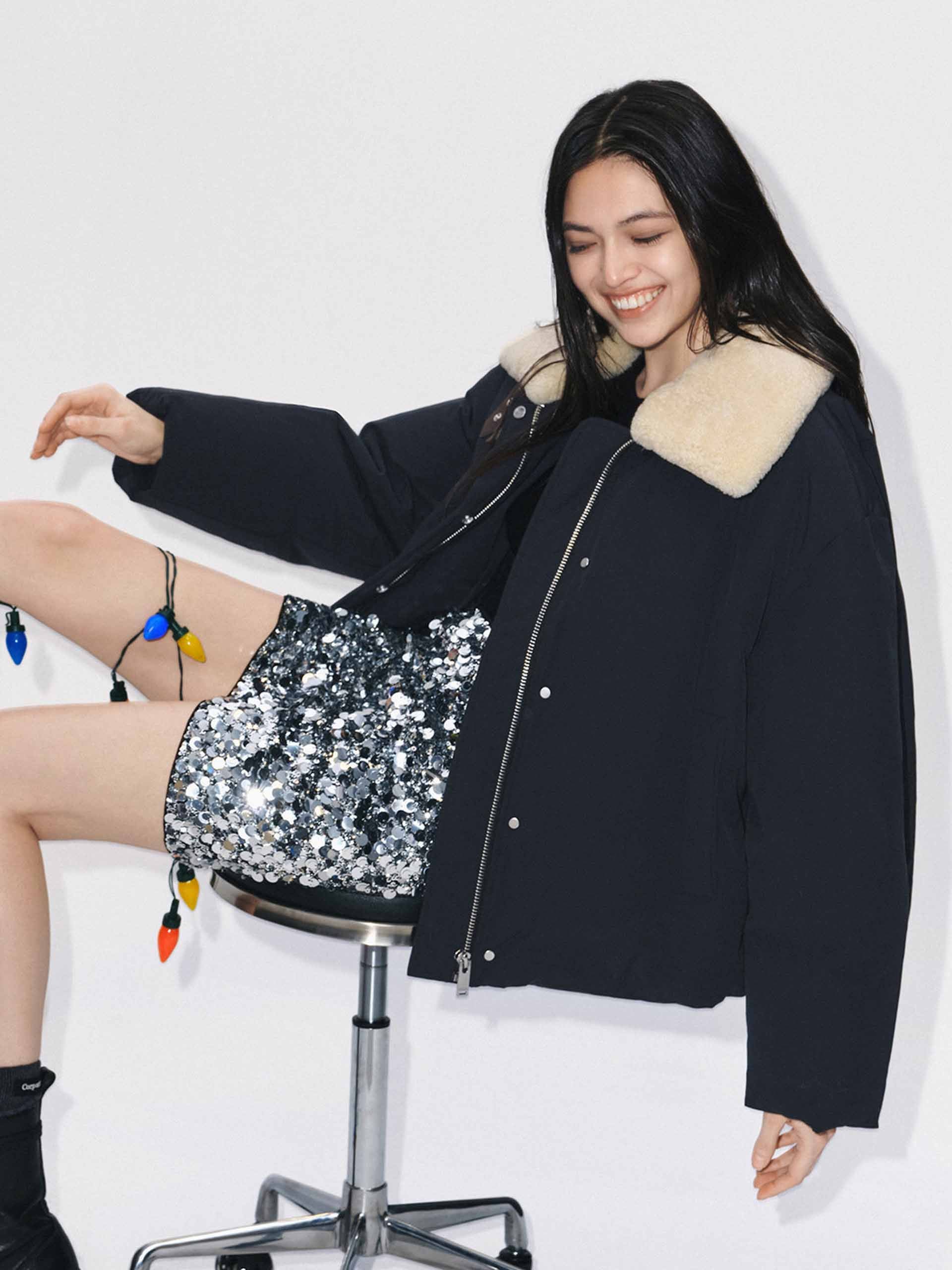 Detachable Wool Collar Down Jacket - Image 11