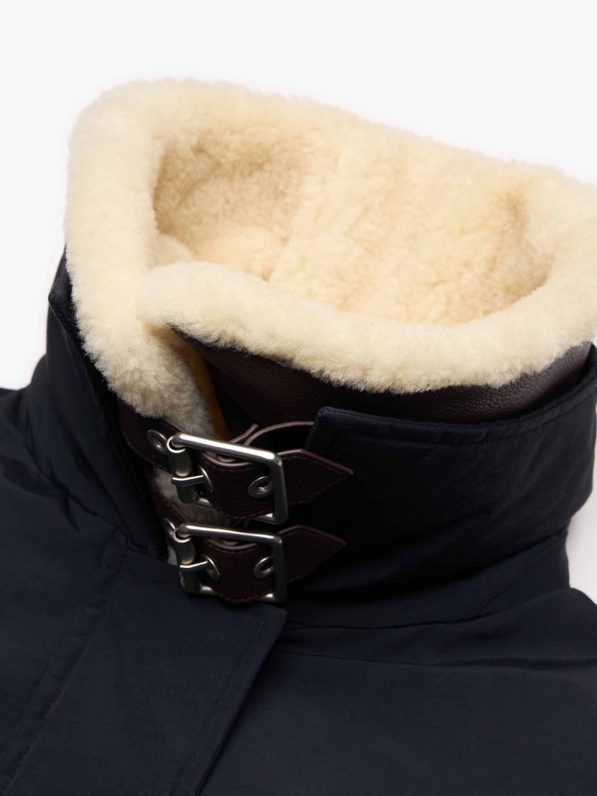Detachable Wool Collar Down Jacket - Image 14