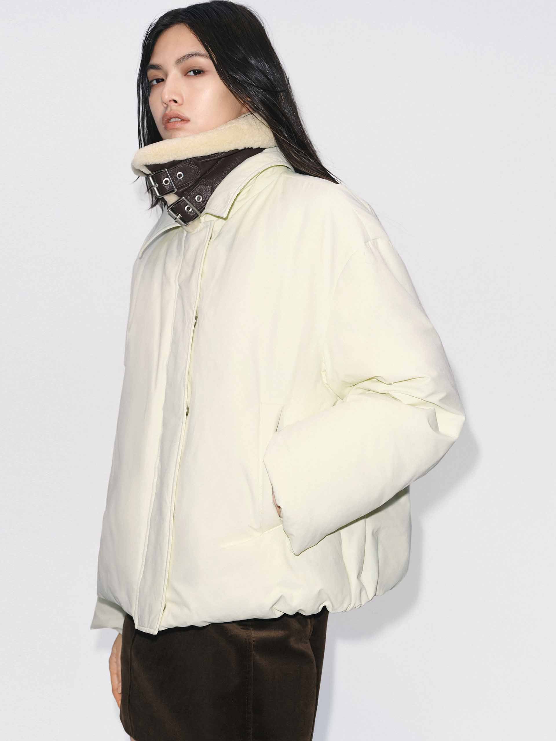 Detachable Wool Collar Down Jacket - Image 3