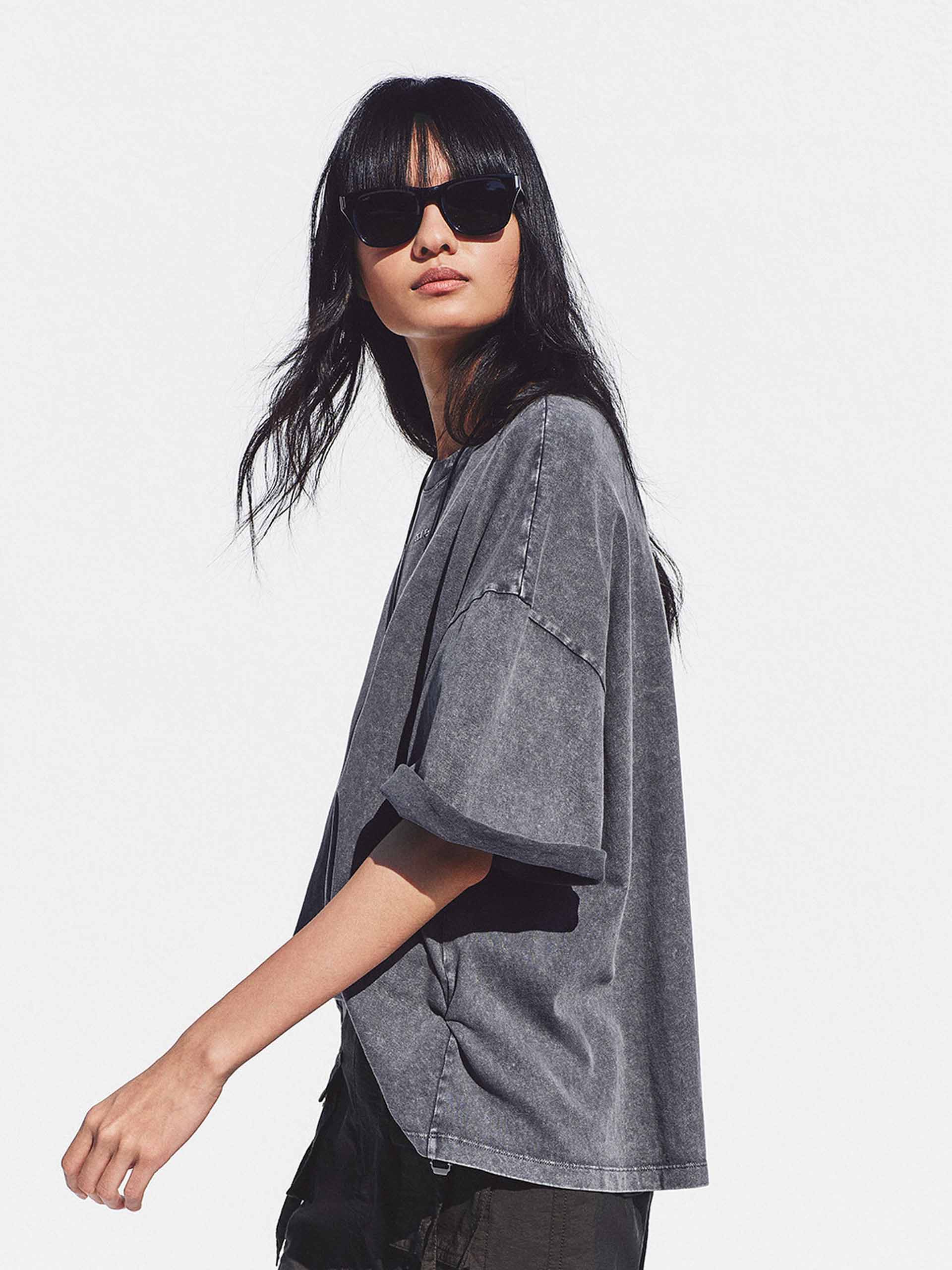 Distressed Cotton Oversized T-shirt - Image 8