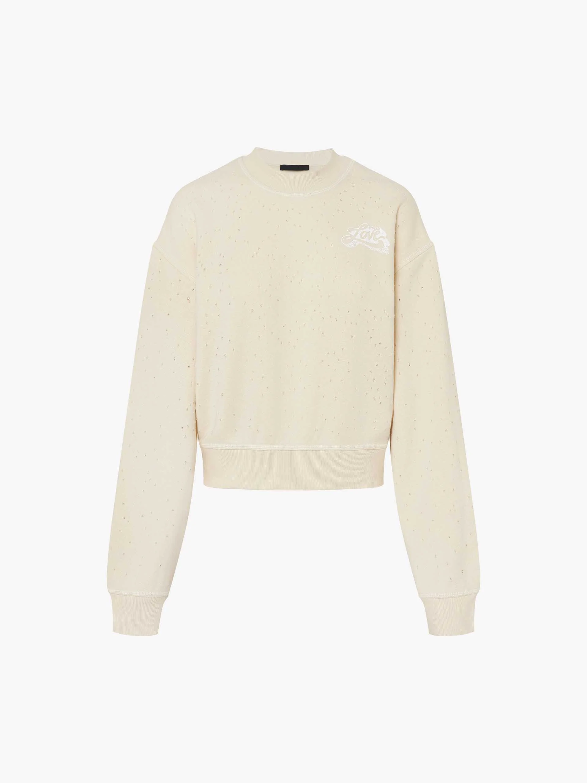 Distressed Detail Cotton Sweatshirt - Image 13