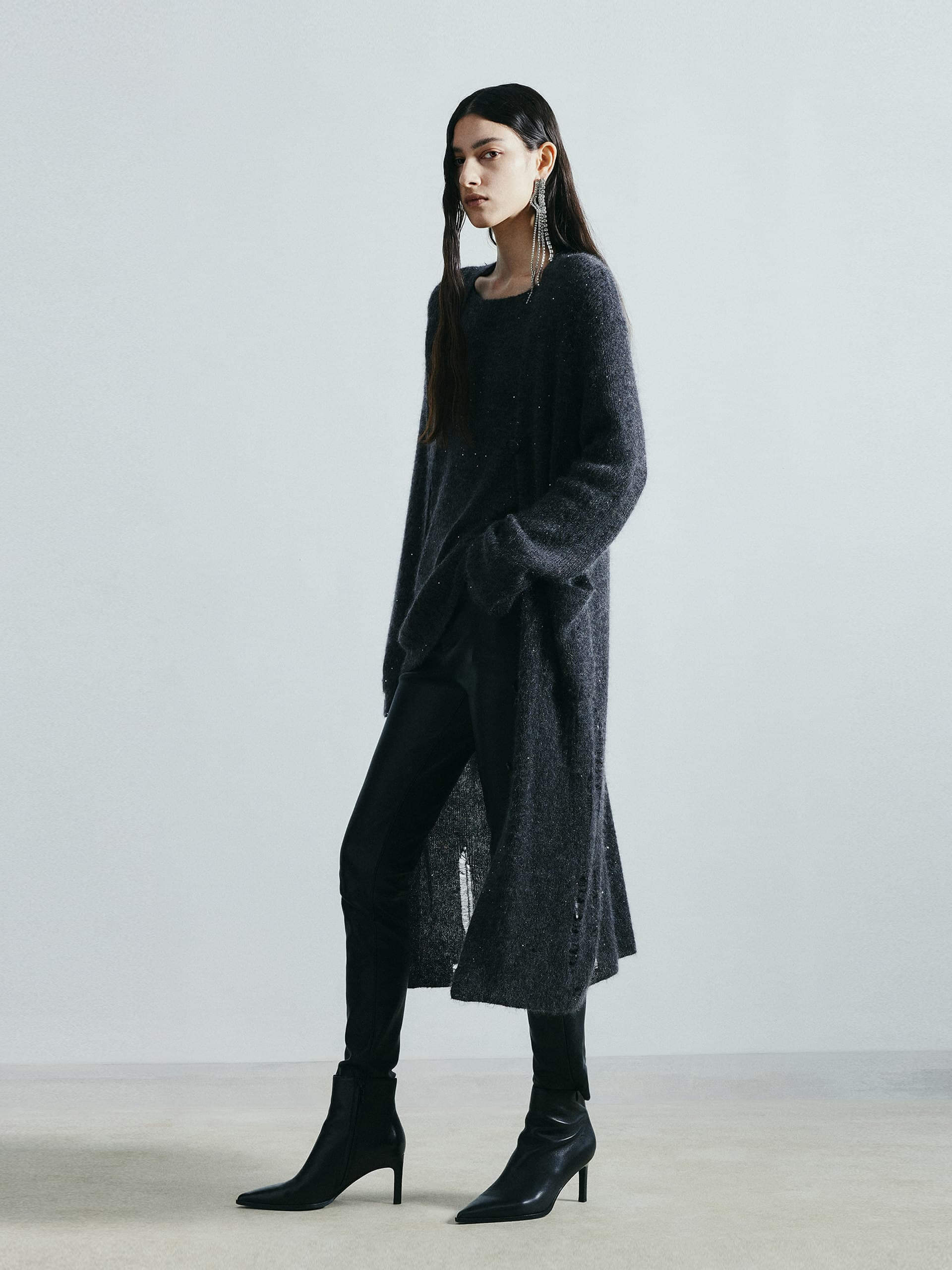 Distressed Detail Long Cardigan - Image 2