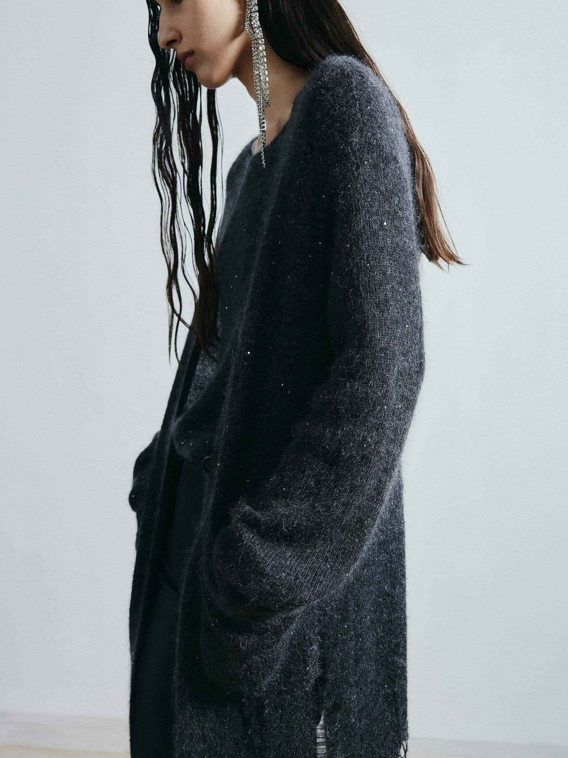 Distressed Detail Long Cardigan - Image 8