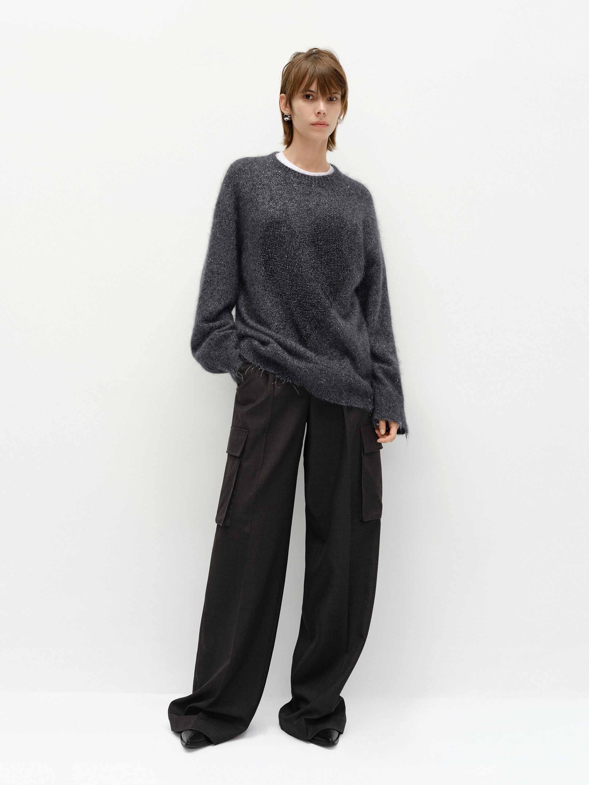 Distressed Loose Sweater - Image 2