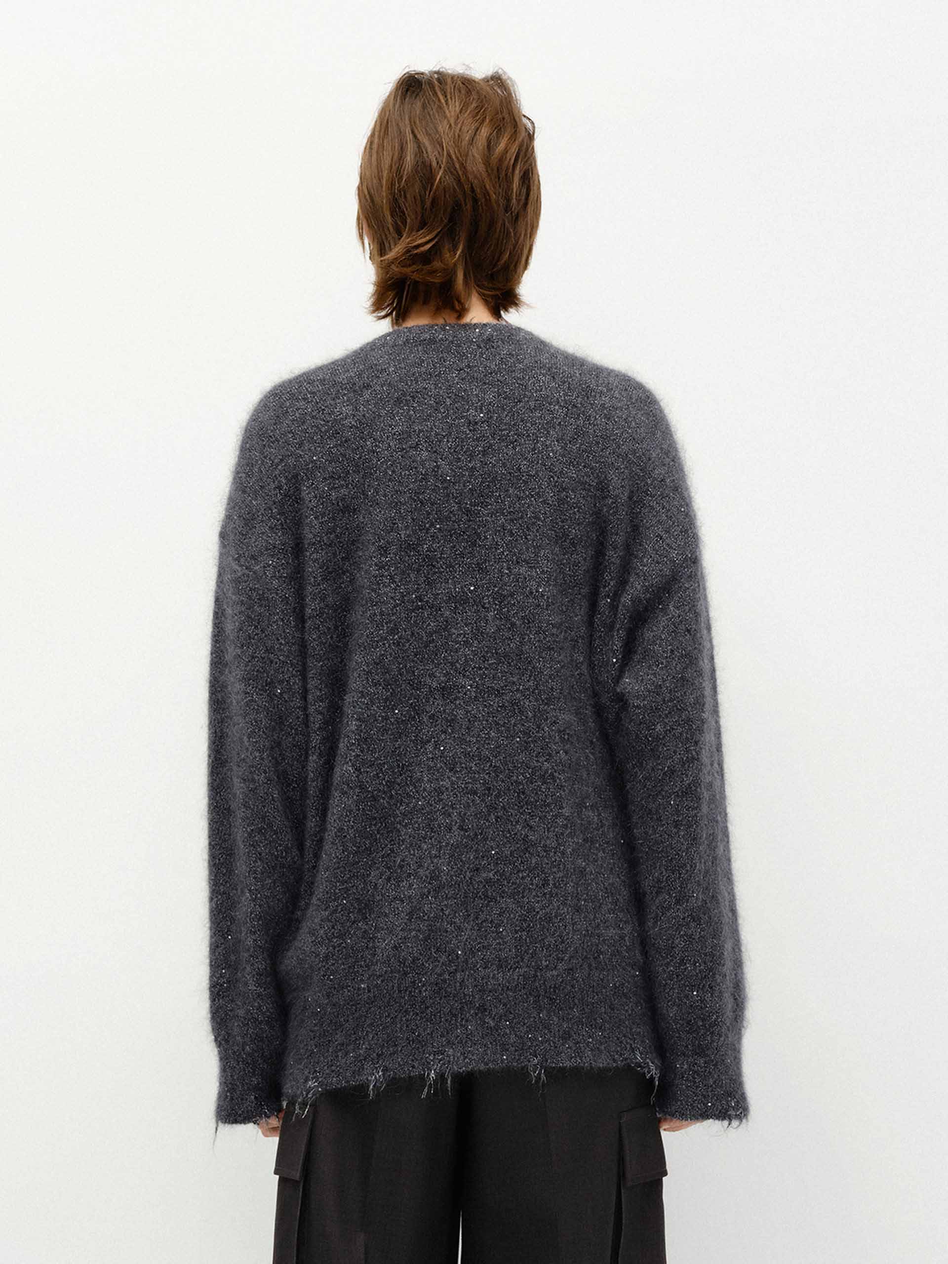 Distressed Loose Sweater - Image 3