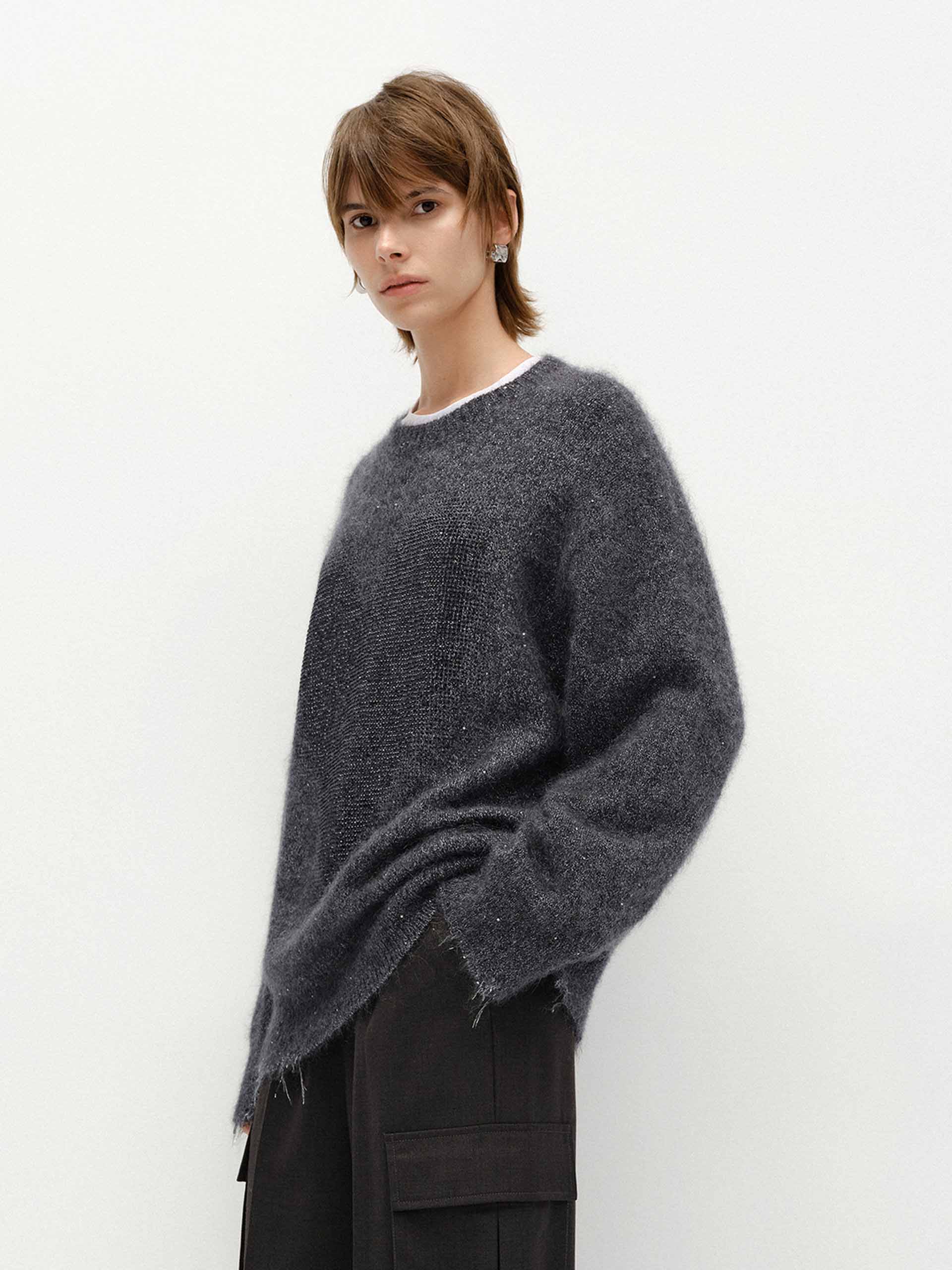 Distressed Loose Sweater - Image 7