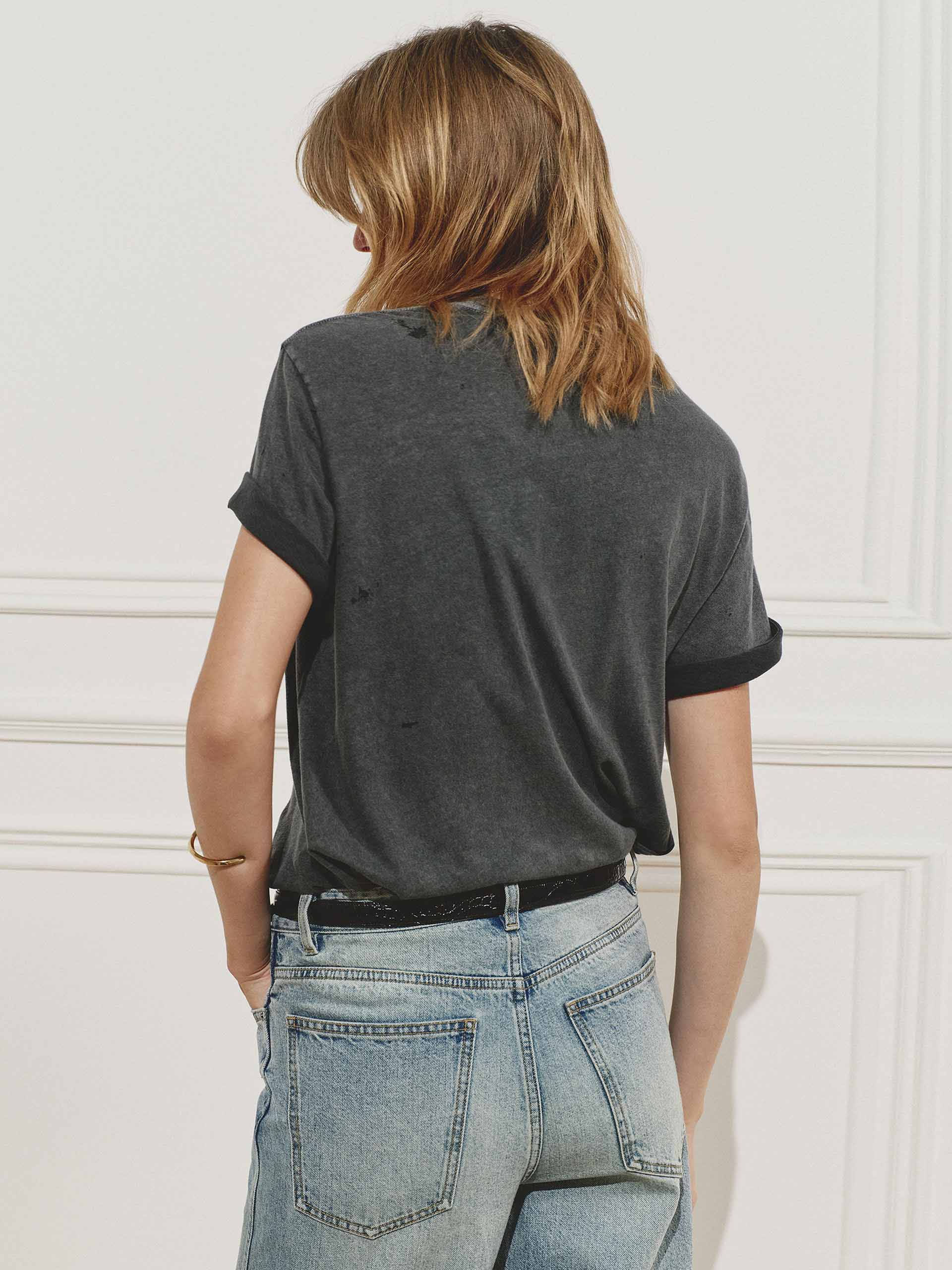 Distressed Vintage Cotton T-shirt - Image 3