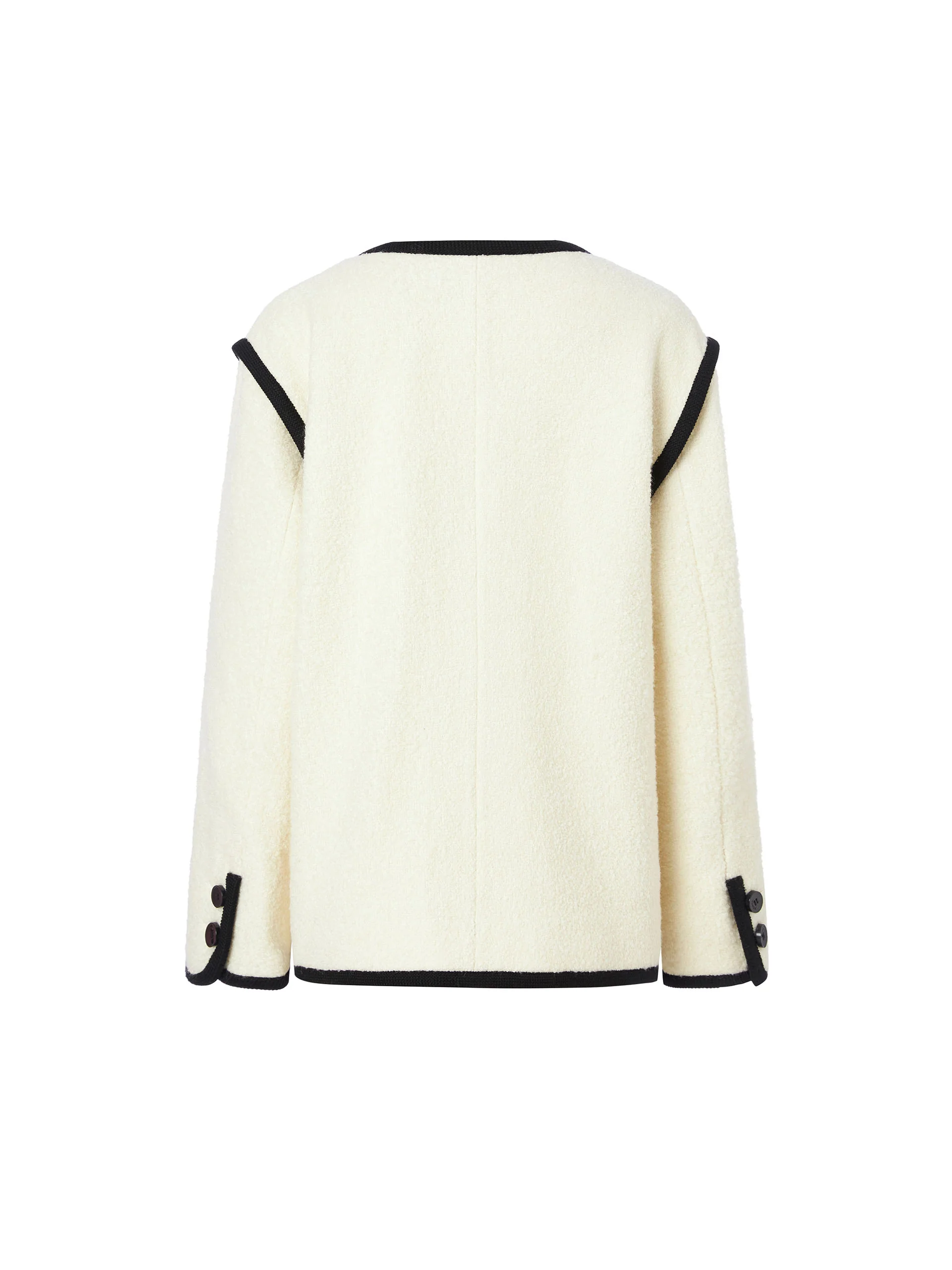 Double Breasted Contrast Midi Coat - Image 13