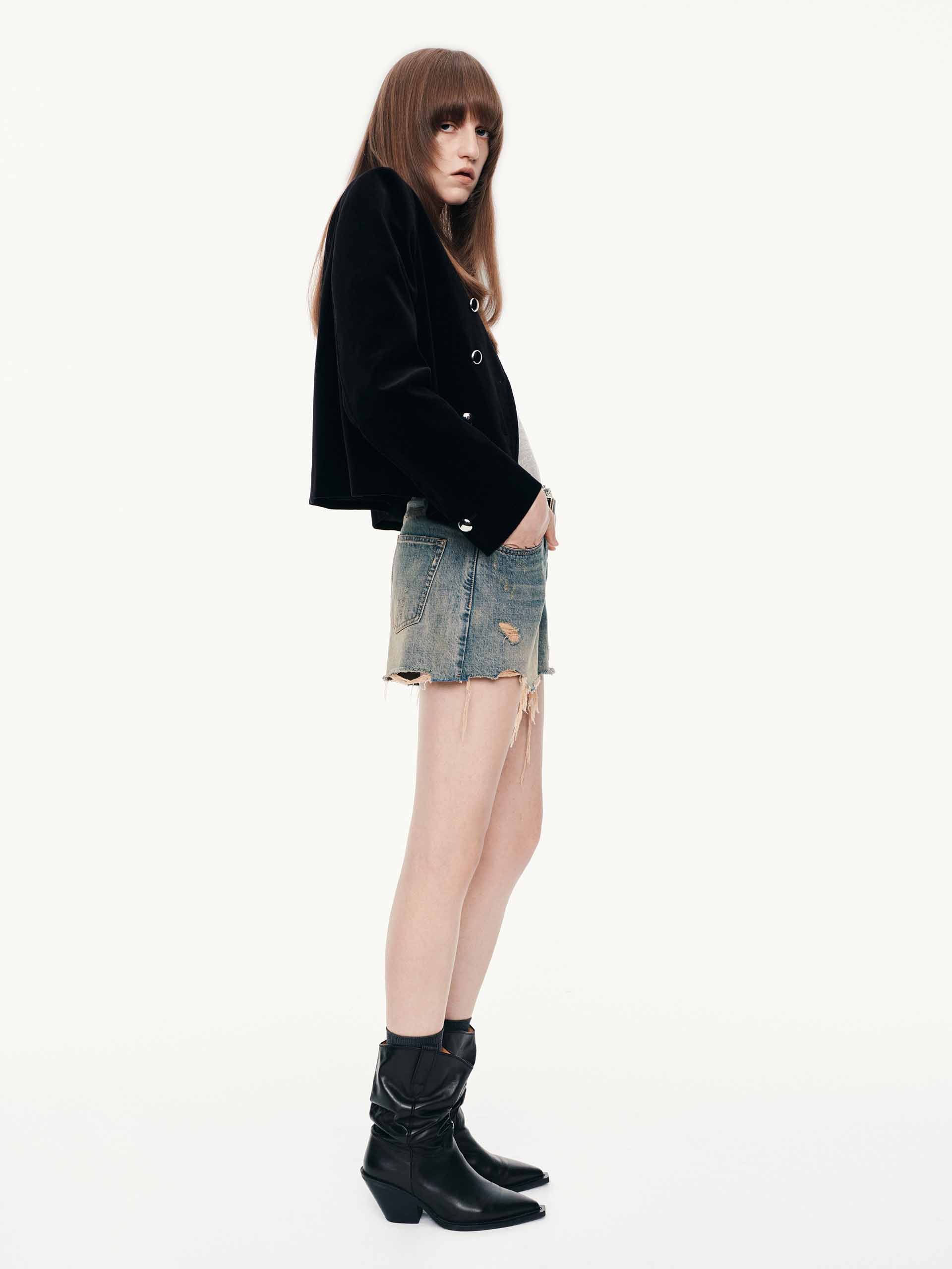 Double Breasted Cropped Coat - Image 2