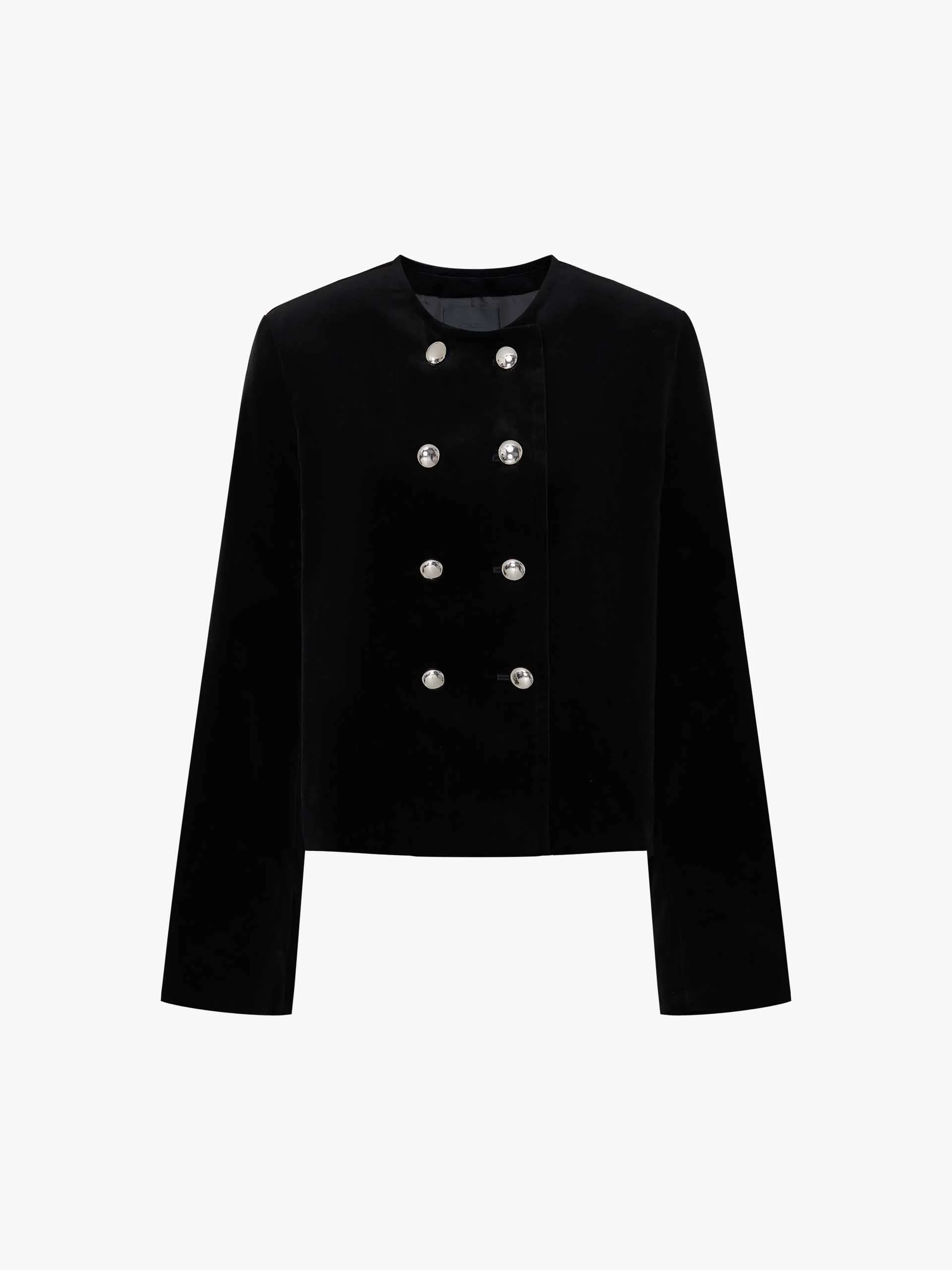 Double Breasted Cropped Coat - Image 5