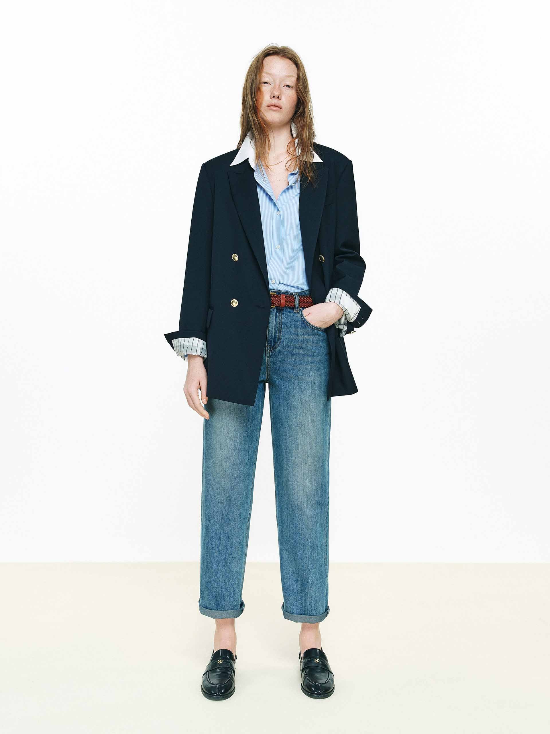 Double Breasted Structured Blazer - Image 2