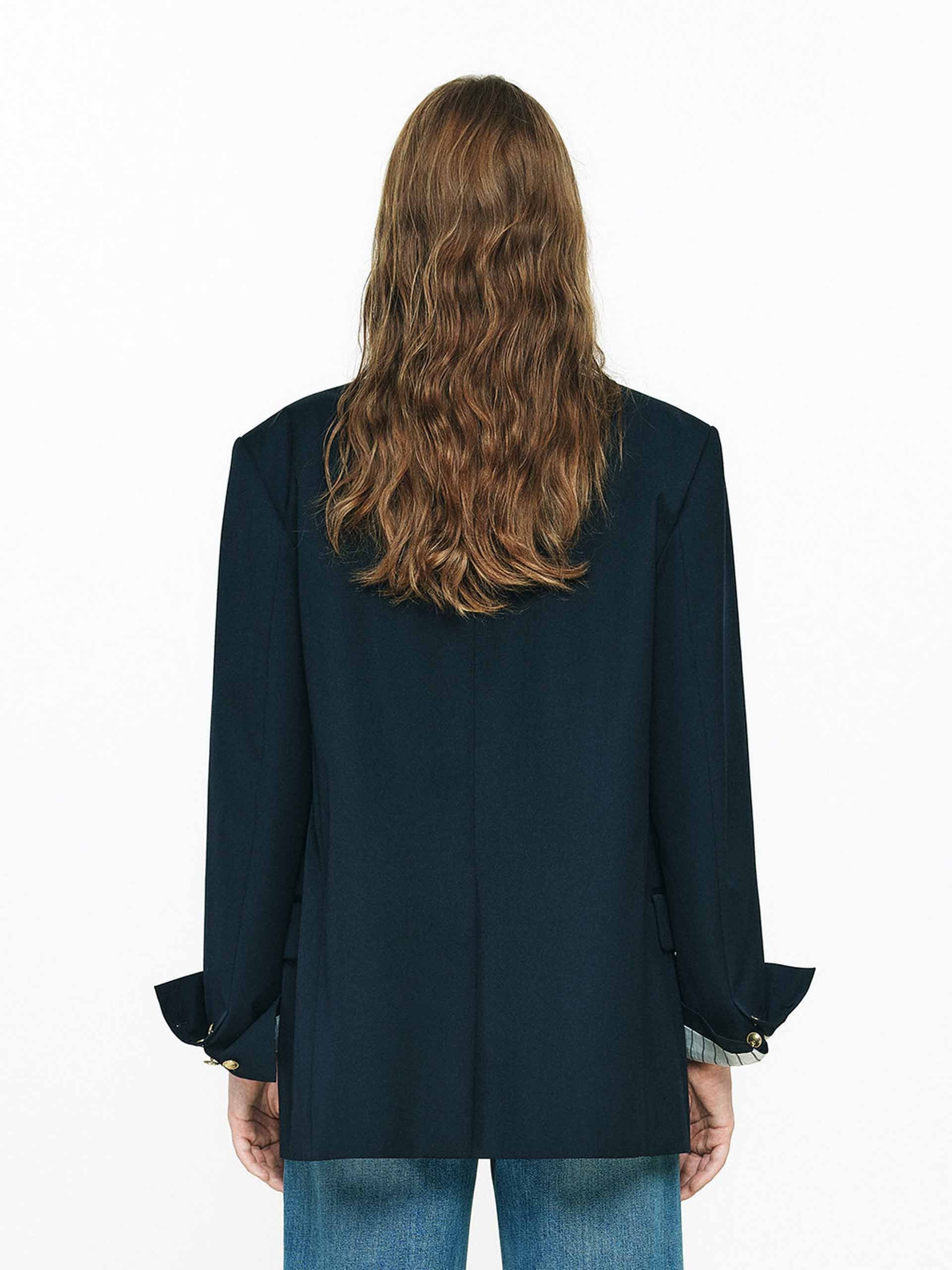 Double Breasted Structured Blazer - Image 3