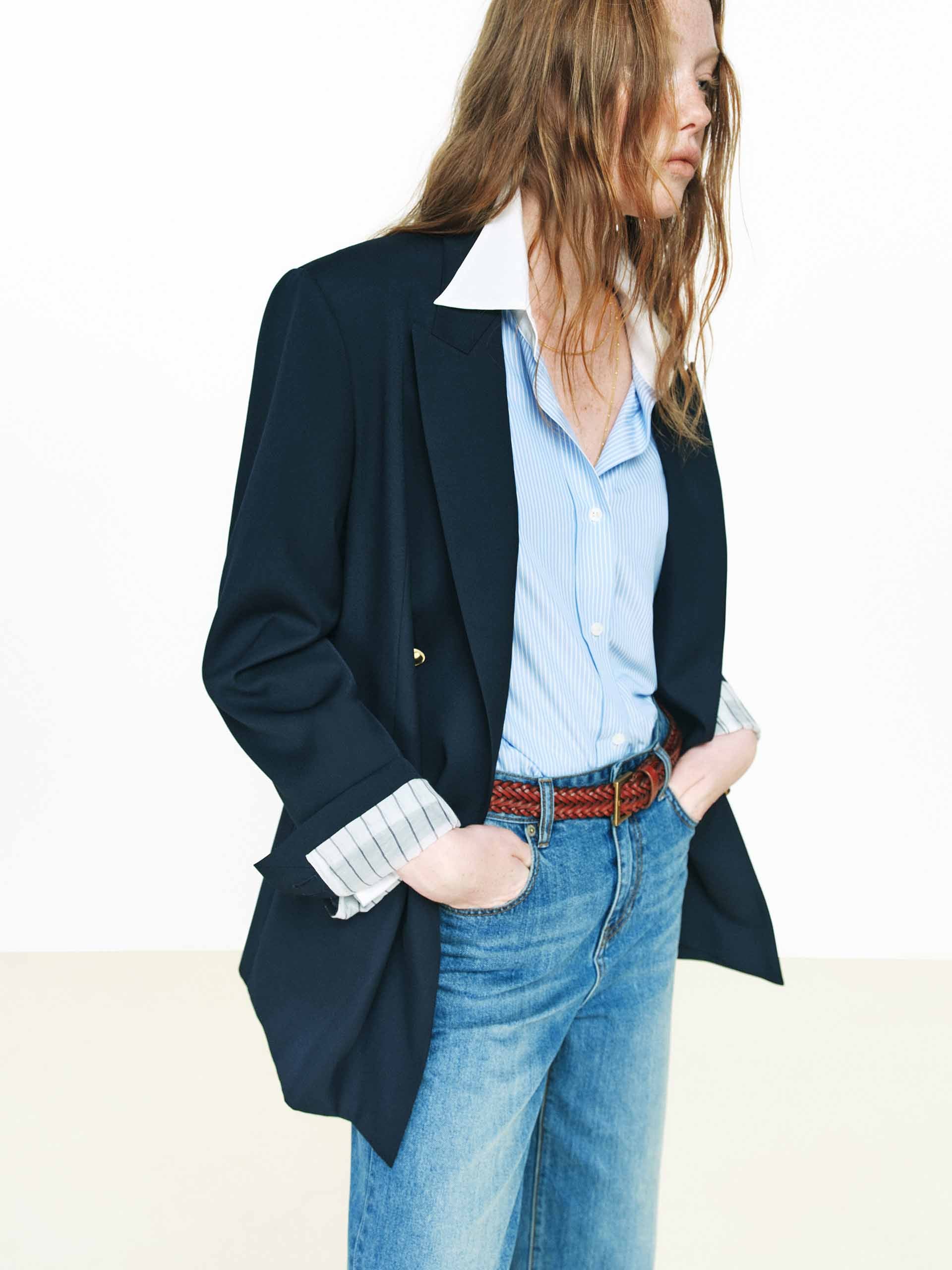 Double Breasted Structured Blazer - Image 7