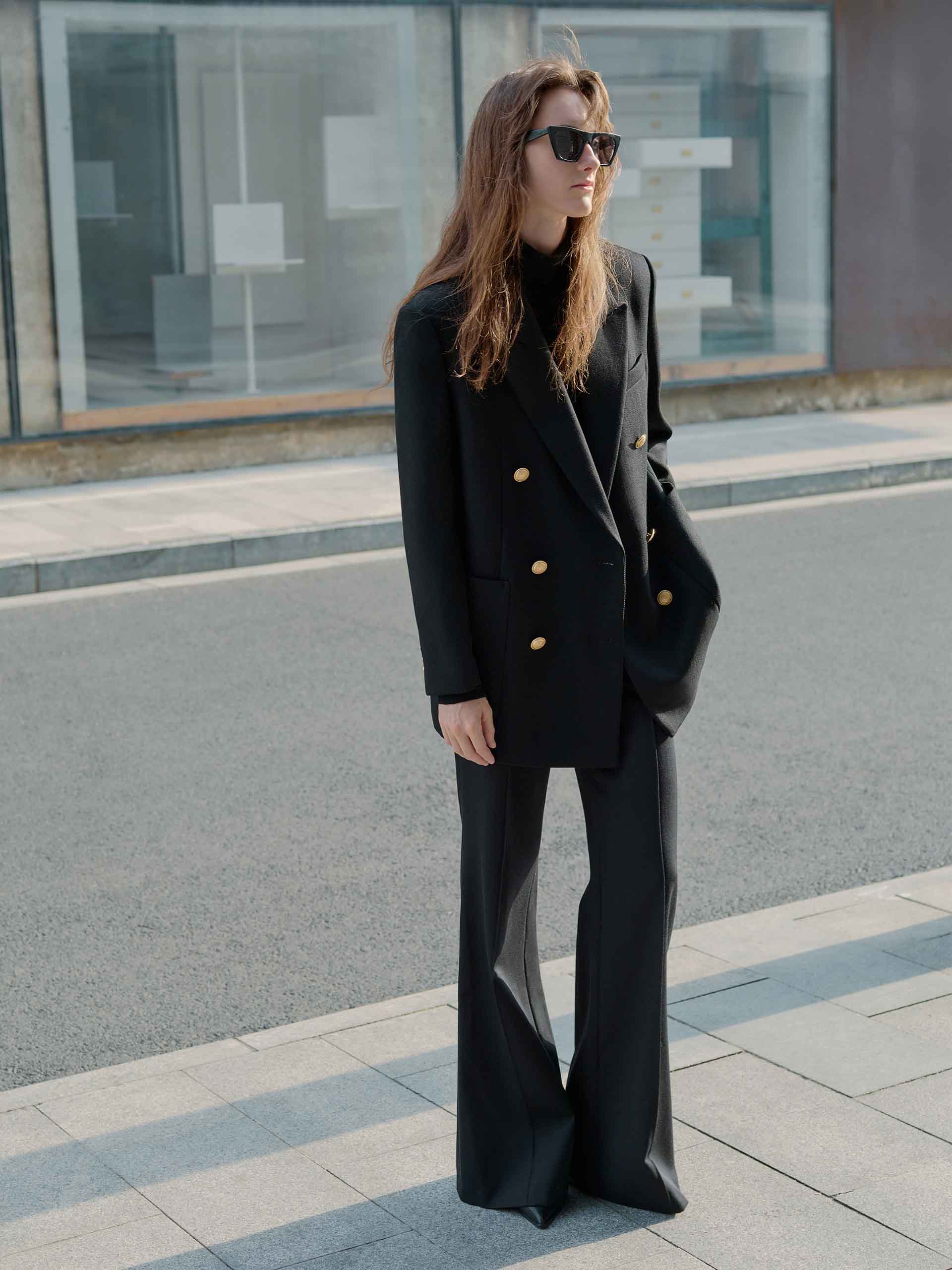 Double Breasted Textured Blazer - Image 8