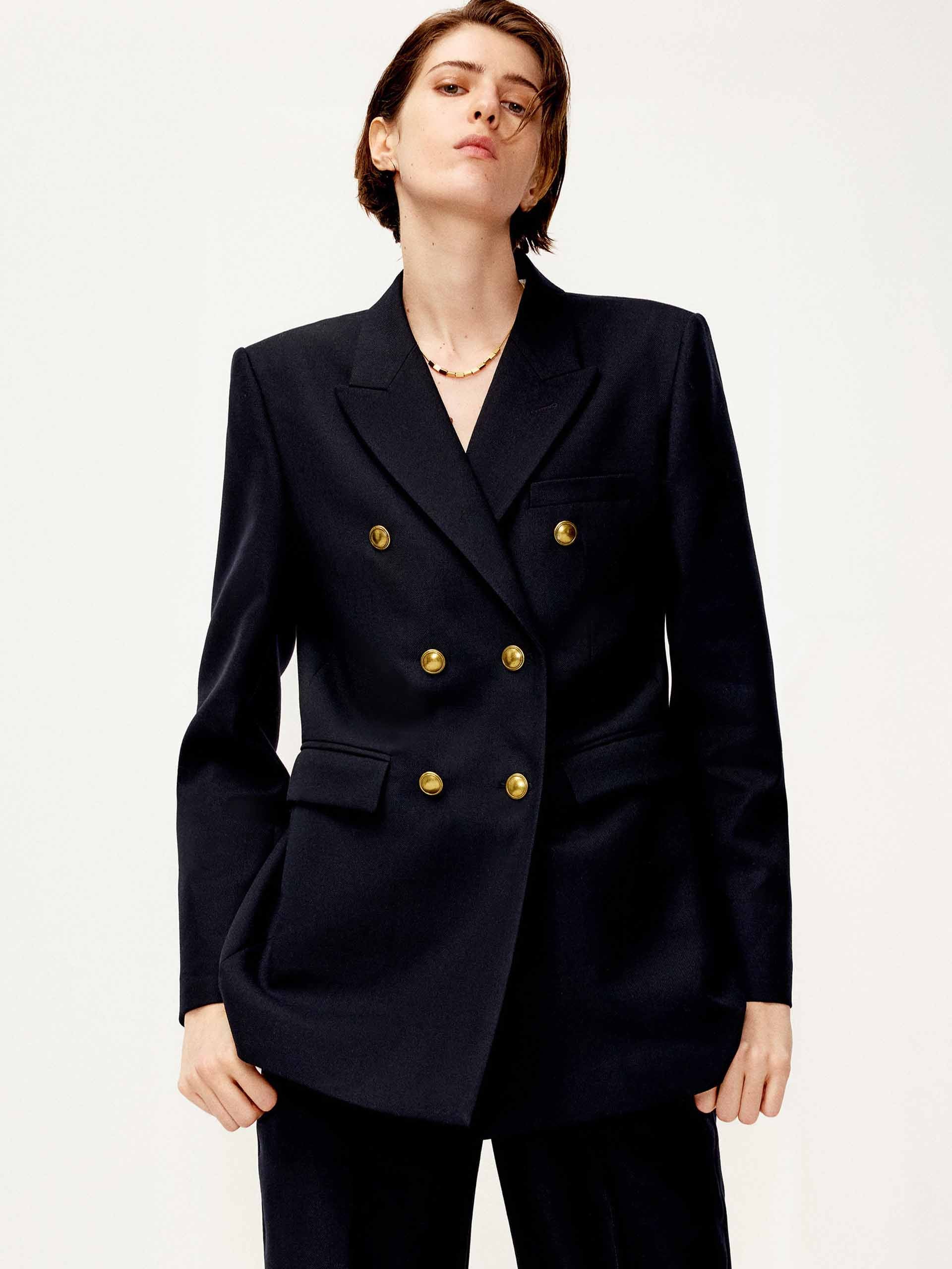 Double Breasted Wool Blazer