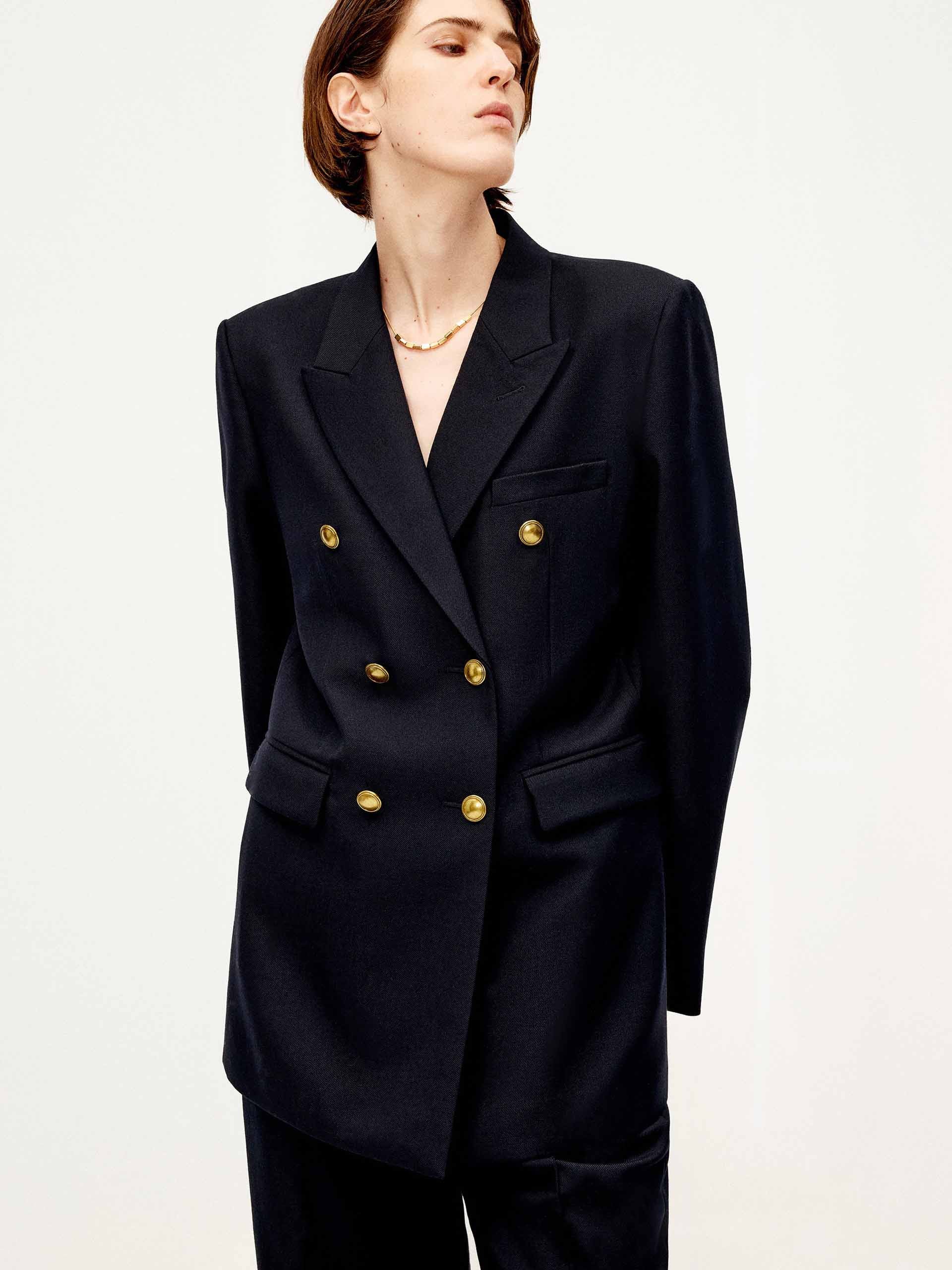 Double Breasted Wool Blazer - Image 3