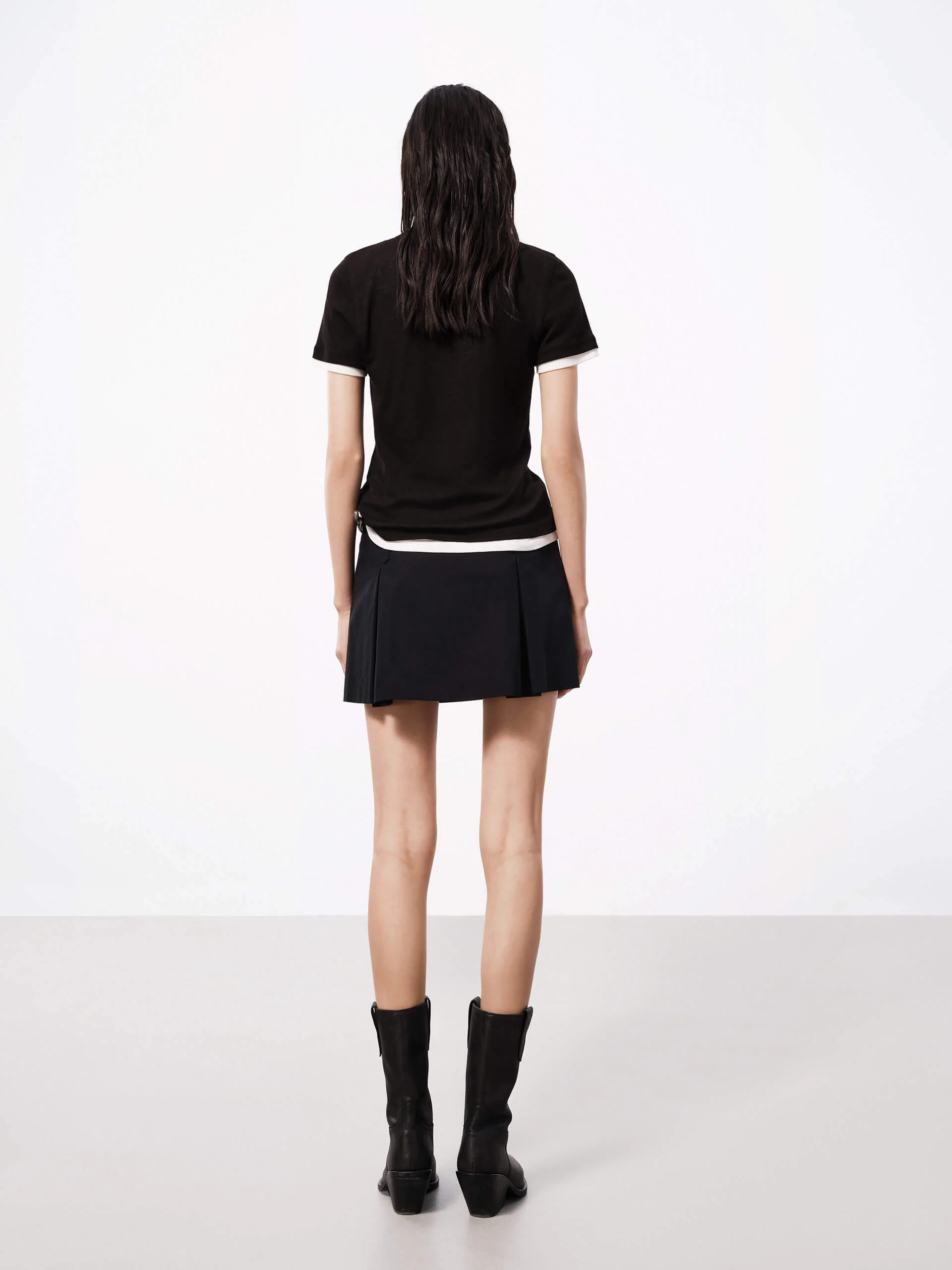 Double Waist Loop Mini Skirt - Image 11