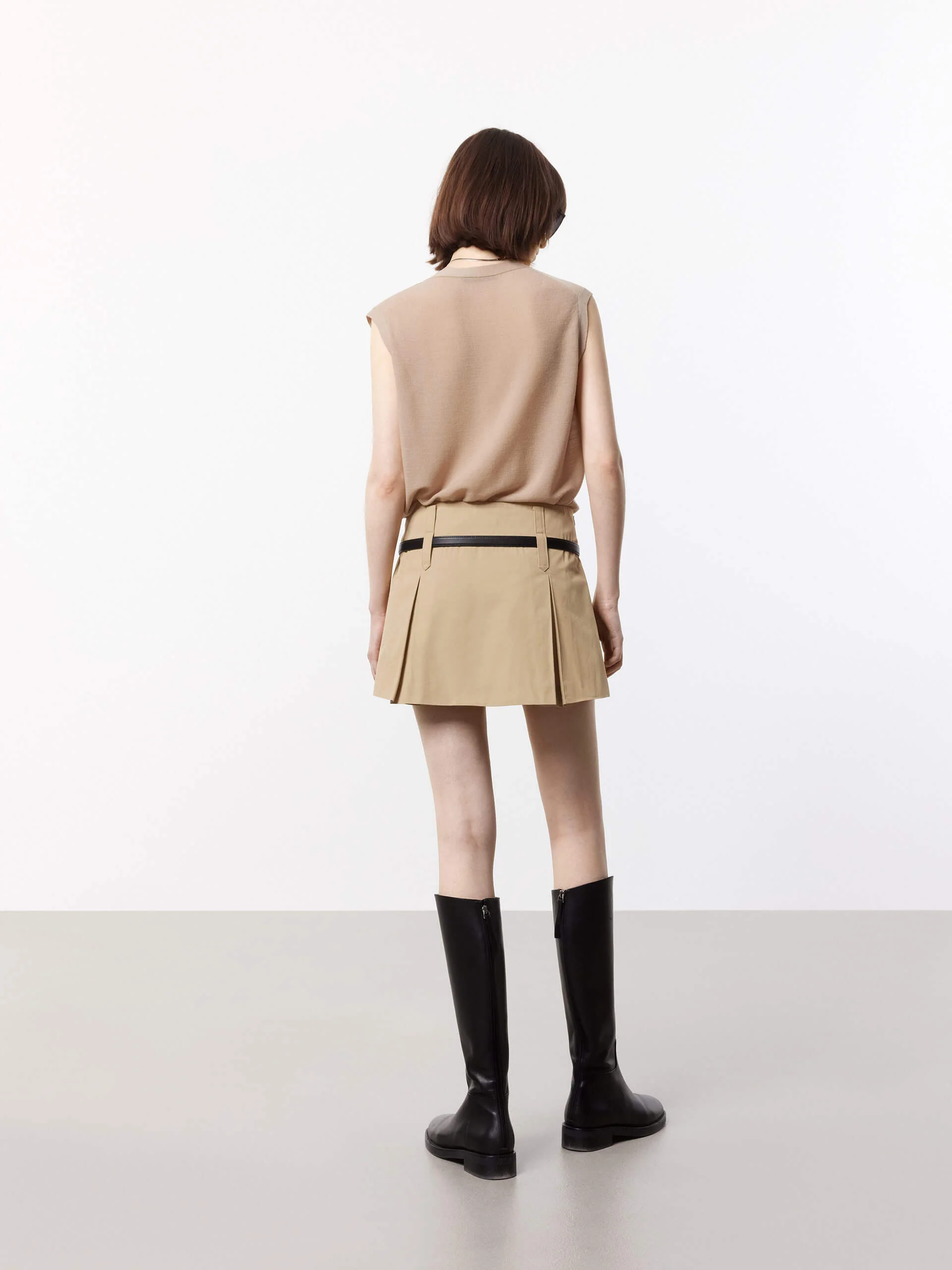 Double Waist Loop Mini Skirt - Image 3
