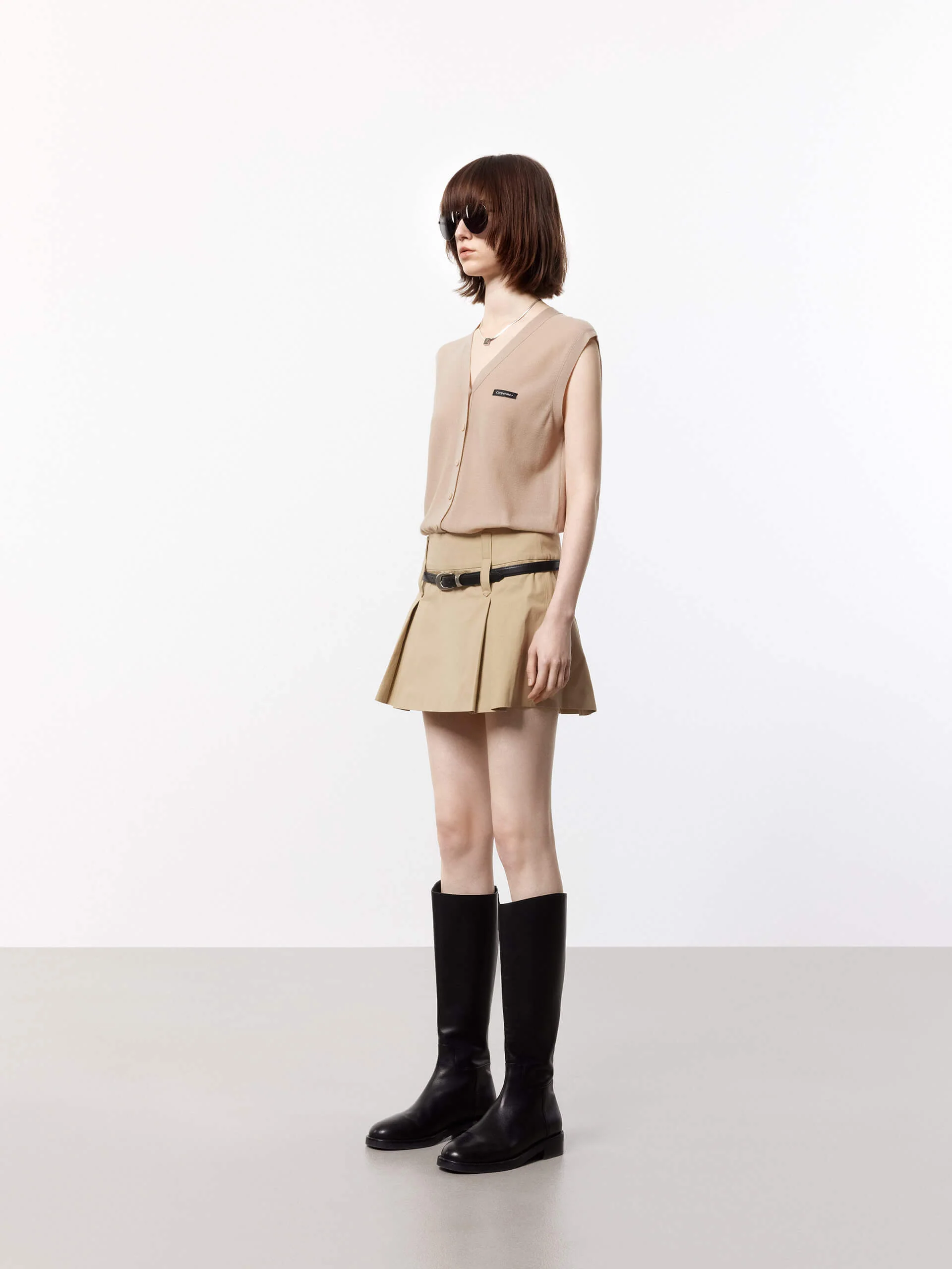 Double Waist Loop Mini Skirt - Image 7