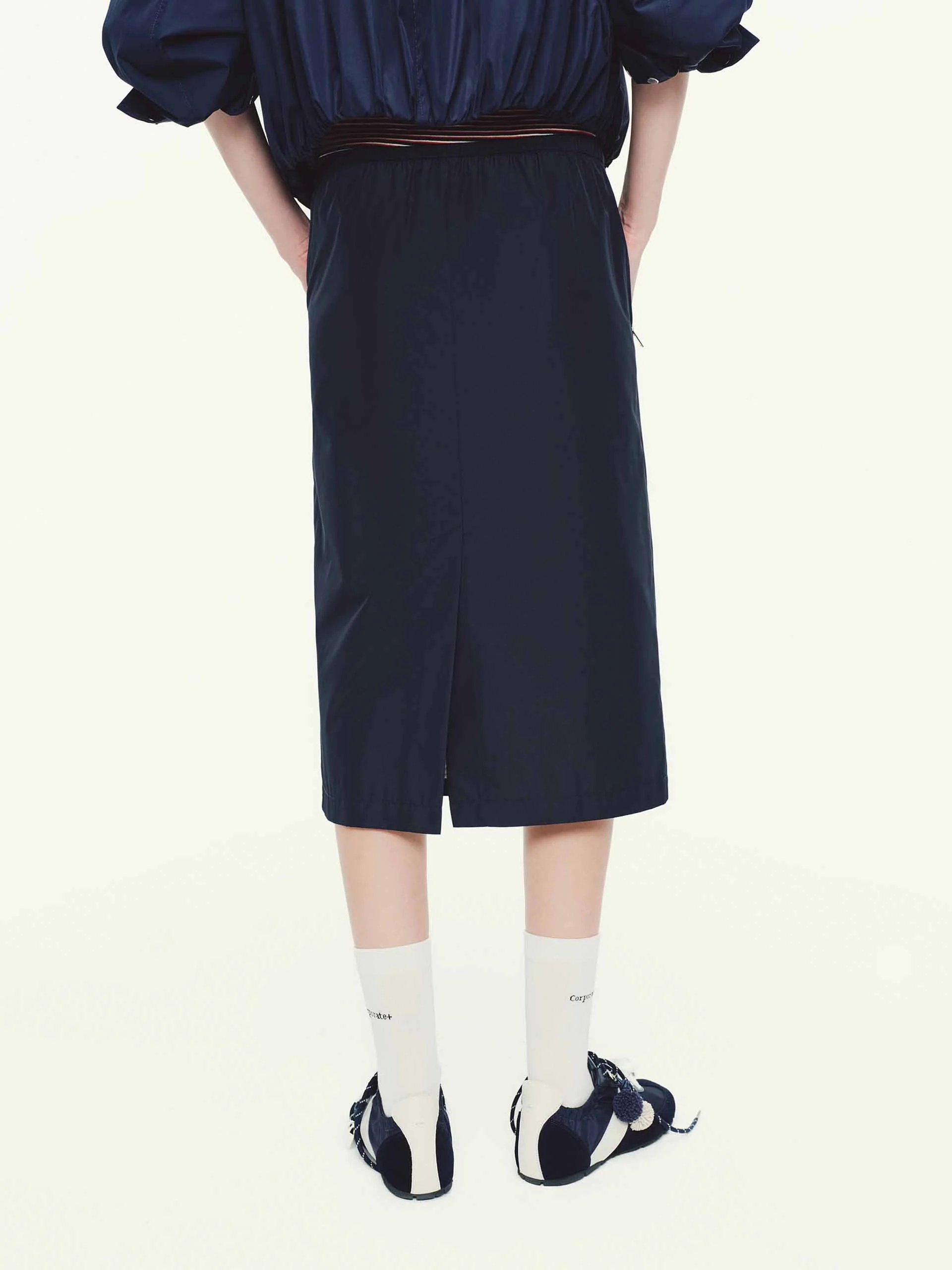 Drawstring Adjustable Midi Skirt - Image 11