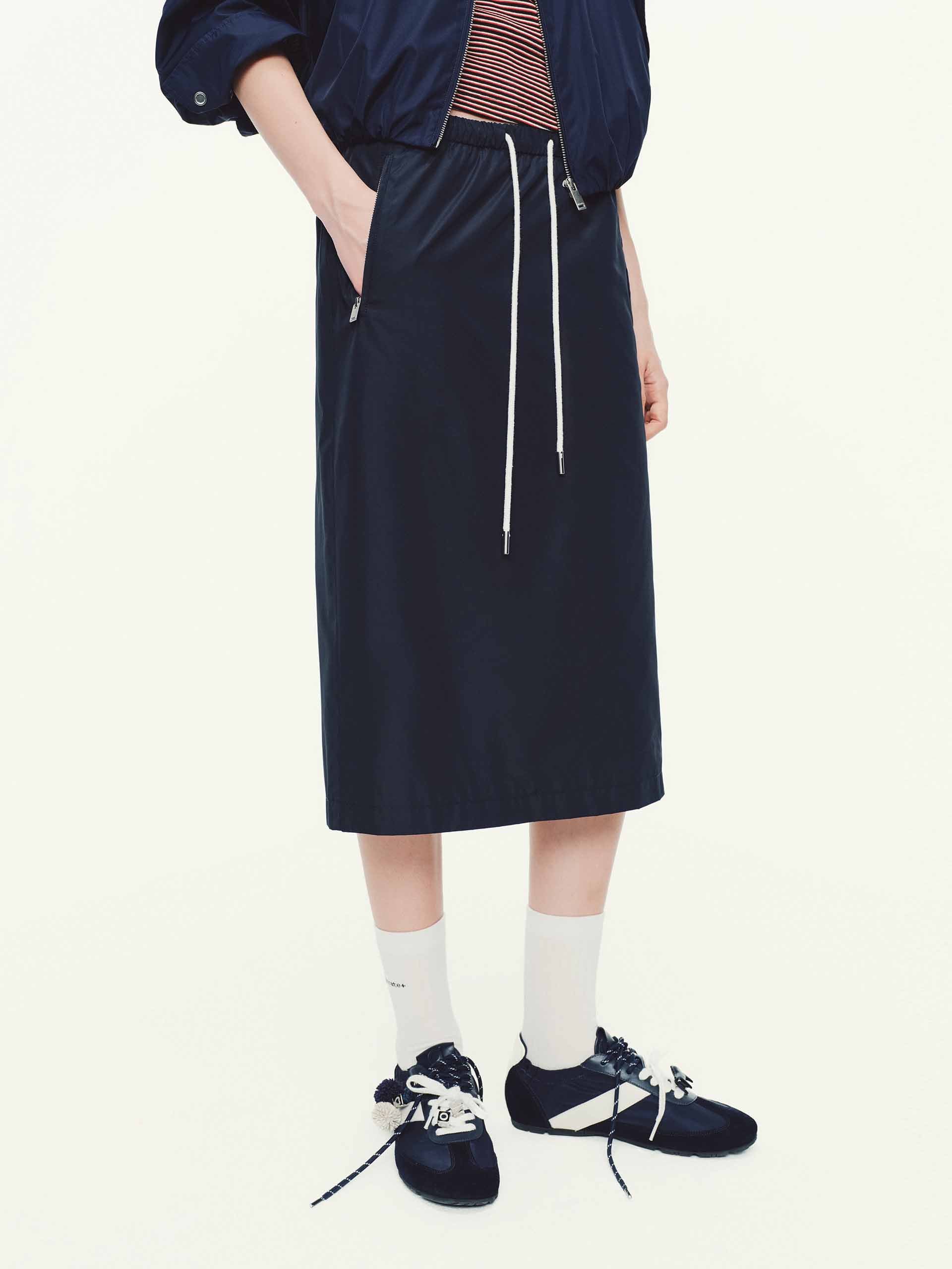 Drawstring Adjustable Midi Skirt - Image 15
