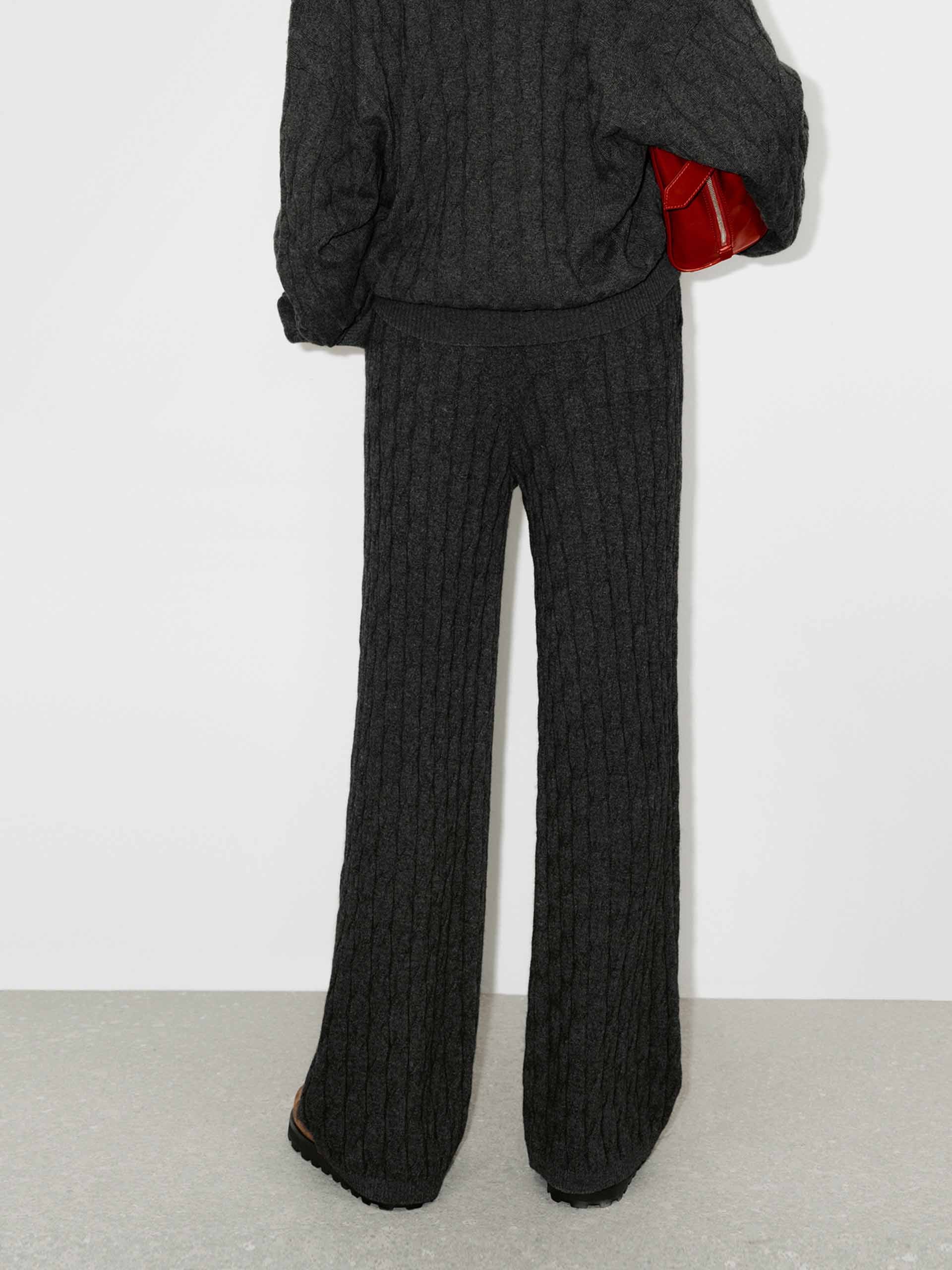 Drawstring Cable Knit Pants - Image 3