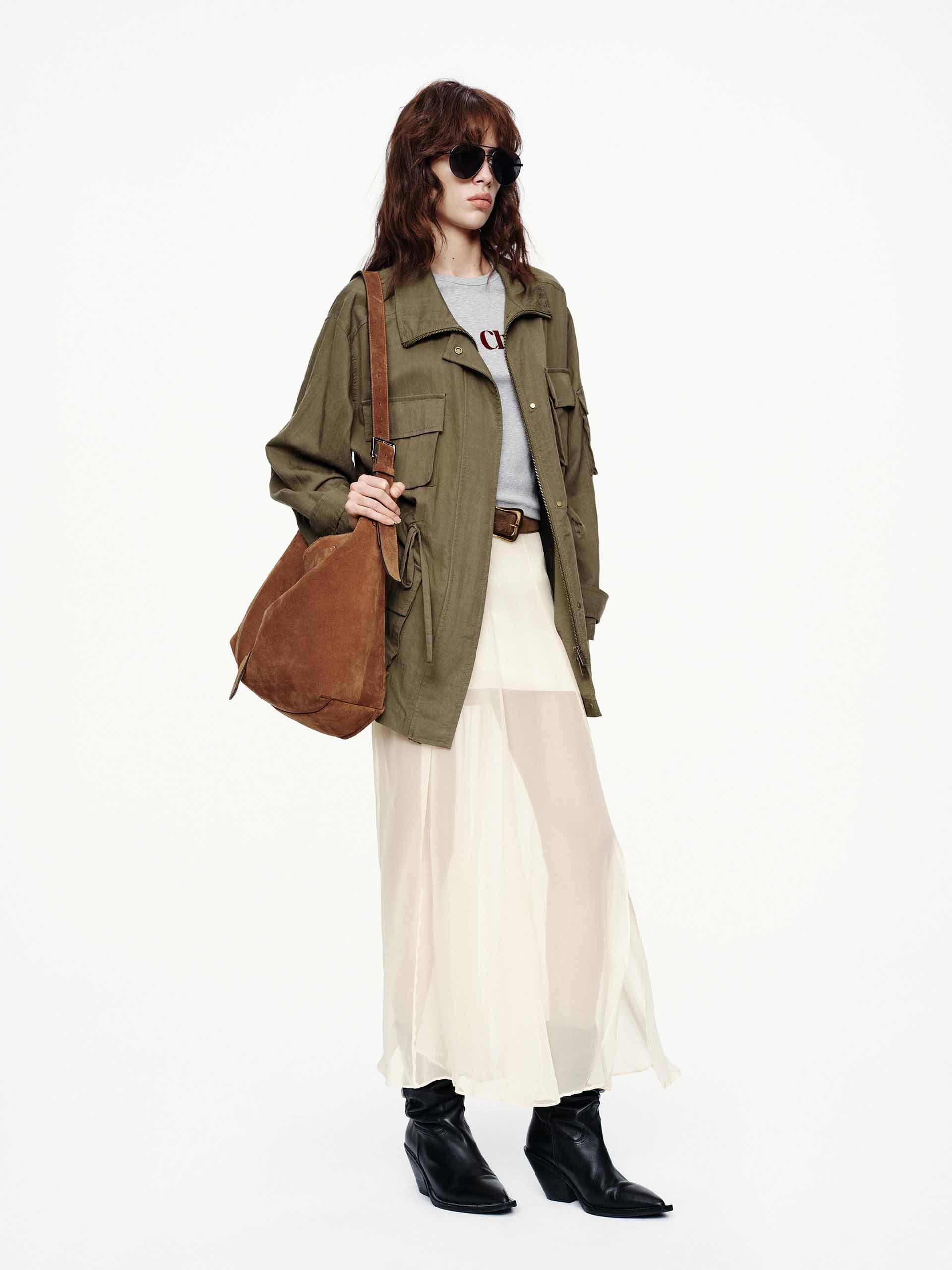 Drawstring Cargo Coat - Image 2