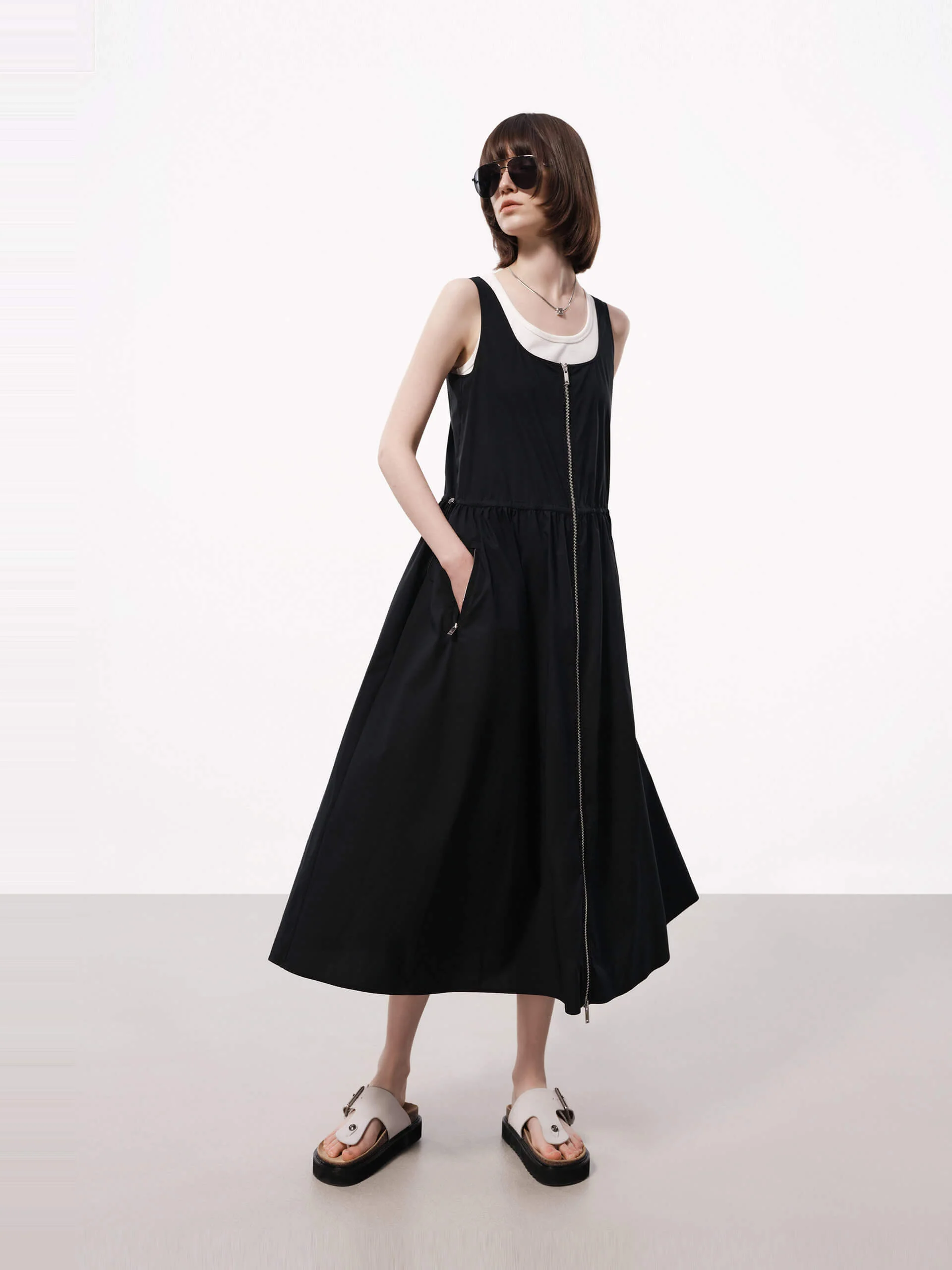 Drawstring Detail Tank Dress - Image 8